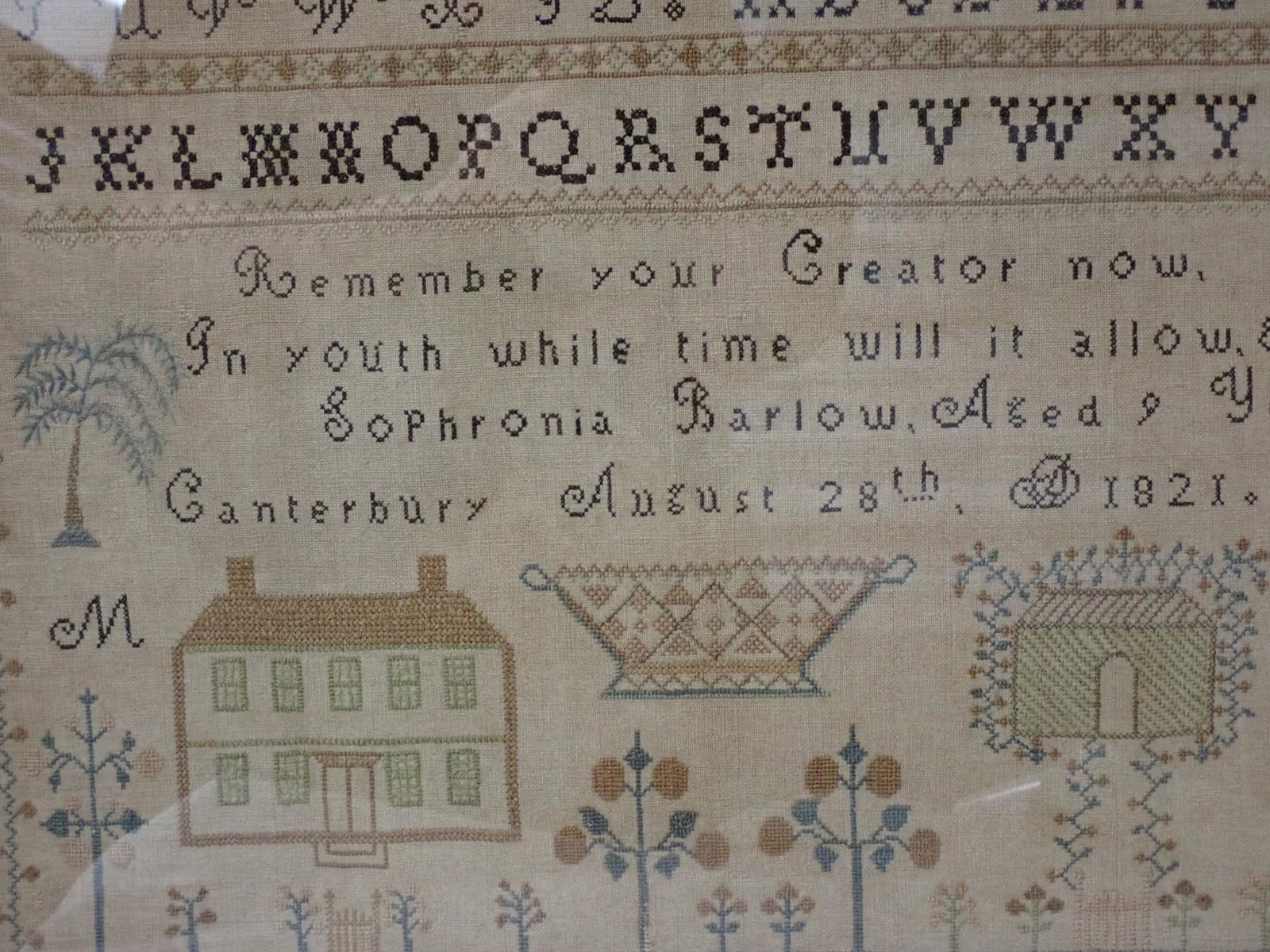 1821 Sophronia Barlow Sampler - 3