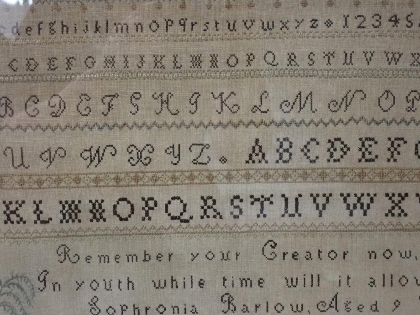 1821 Sophronia Barlow Sampler - 4