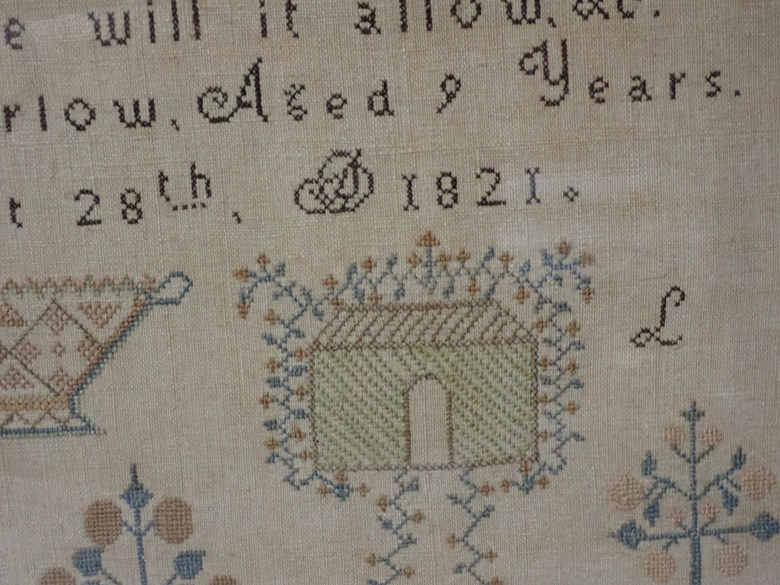 1821 Sophronia Barlow Sampler - 6