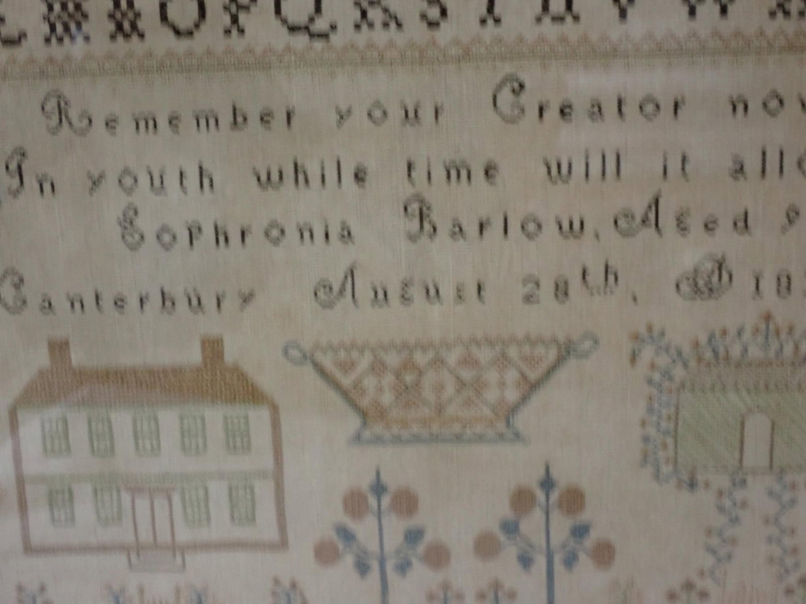 1821 Sophronia Barlow Sampler - 7