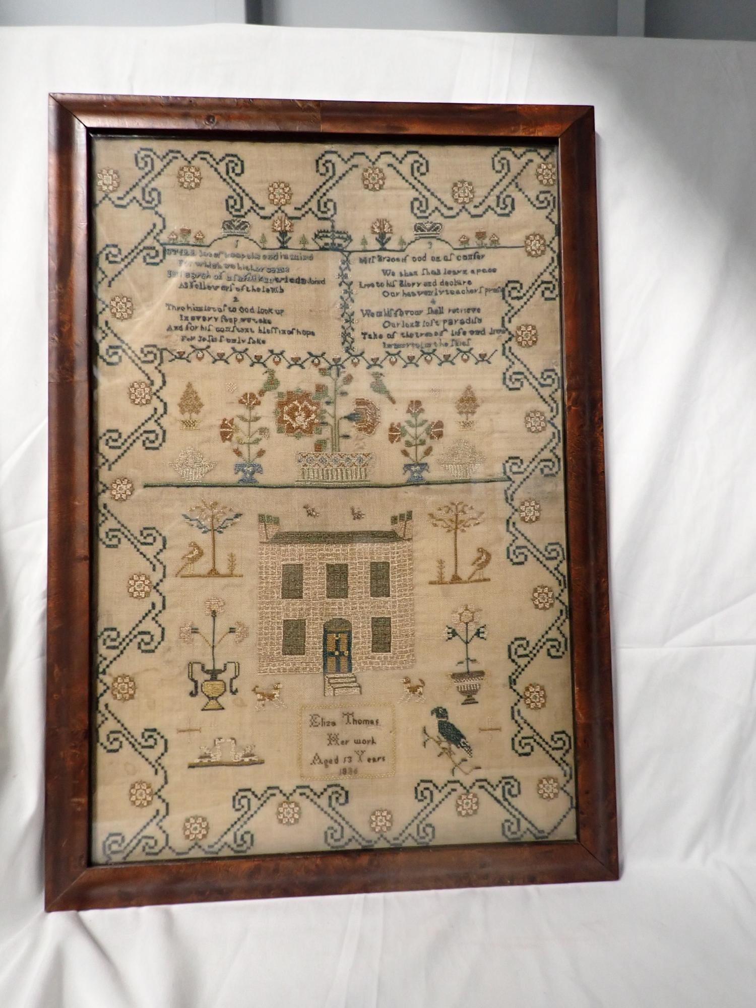 1836 Eliza Thomas Sampler - 2