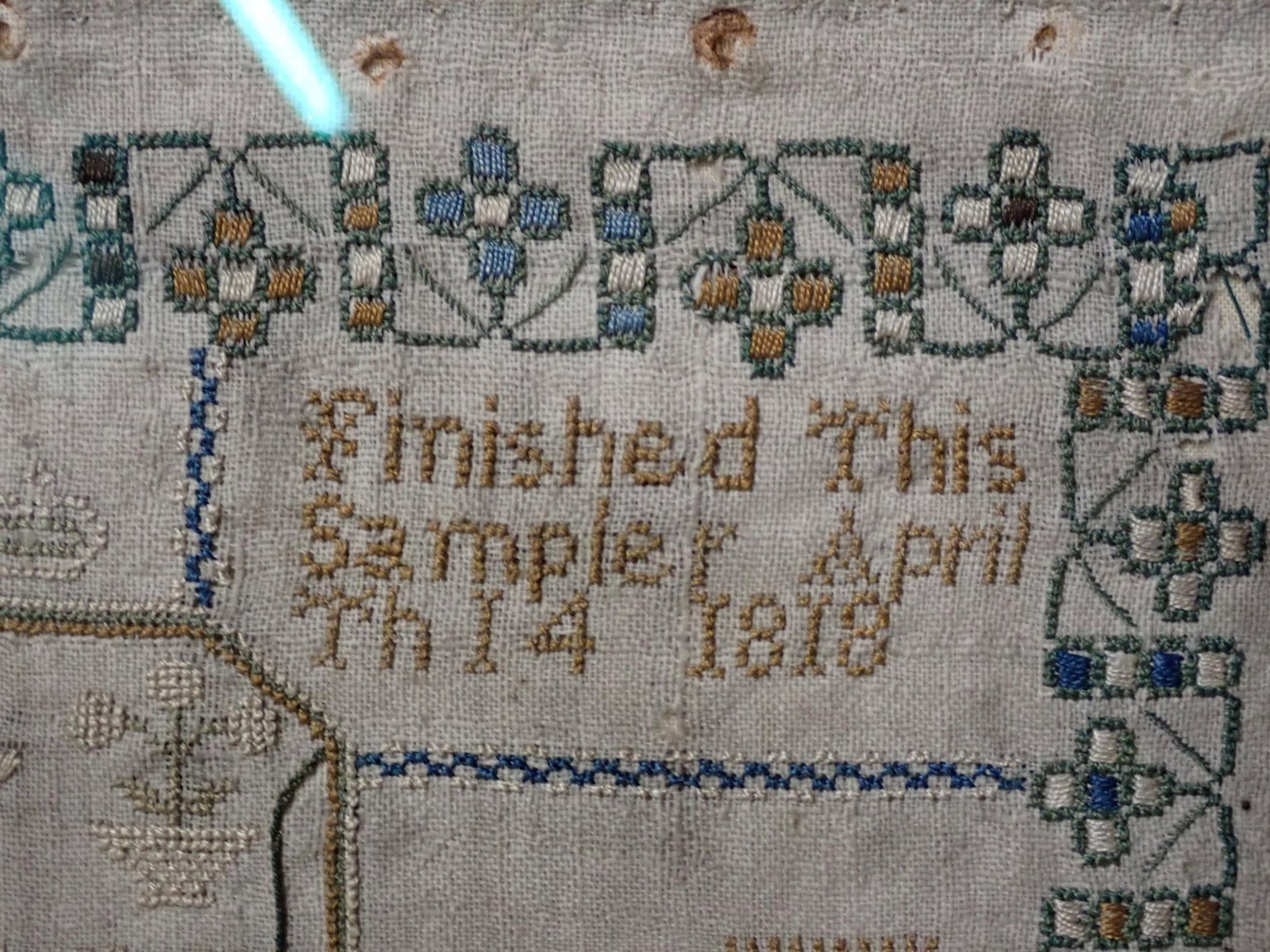 1818 Hannah Sarjantson Sampler - 7