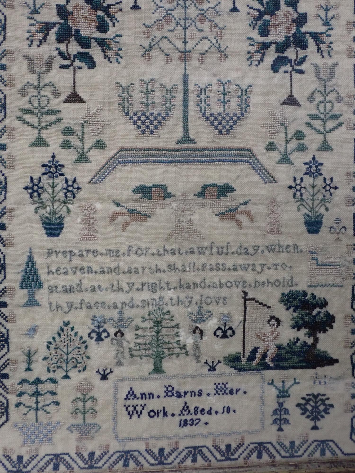 1837 Ann Barns Sampler - 2