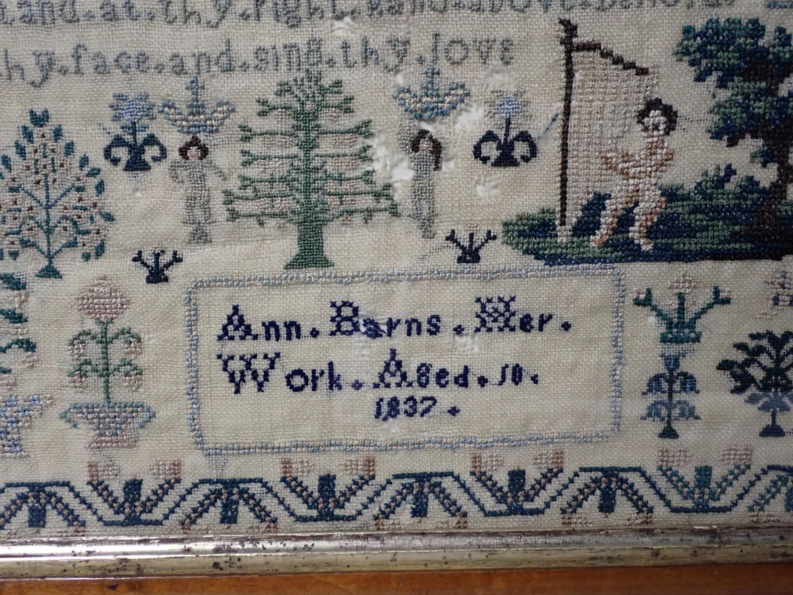 1837 Ann Barns Sampler - 3