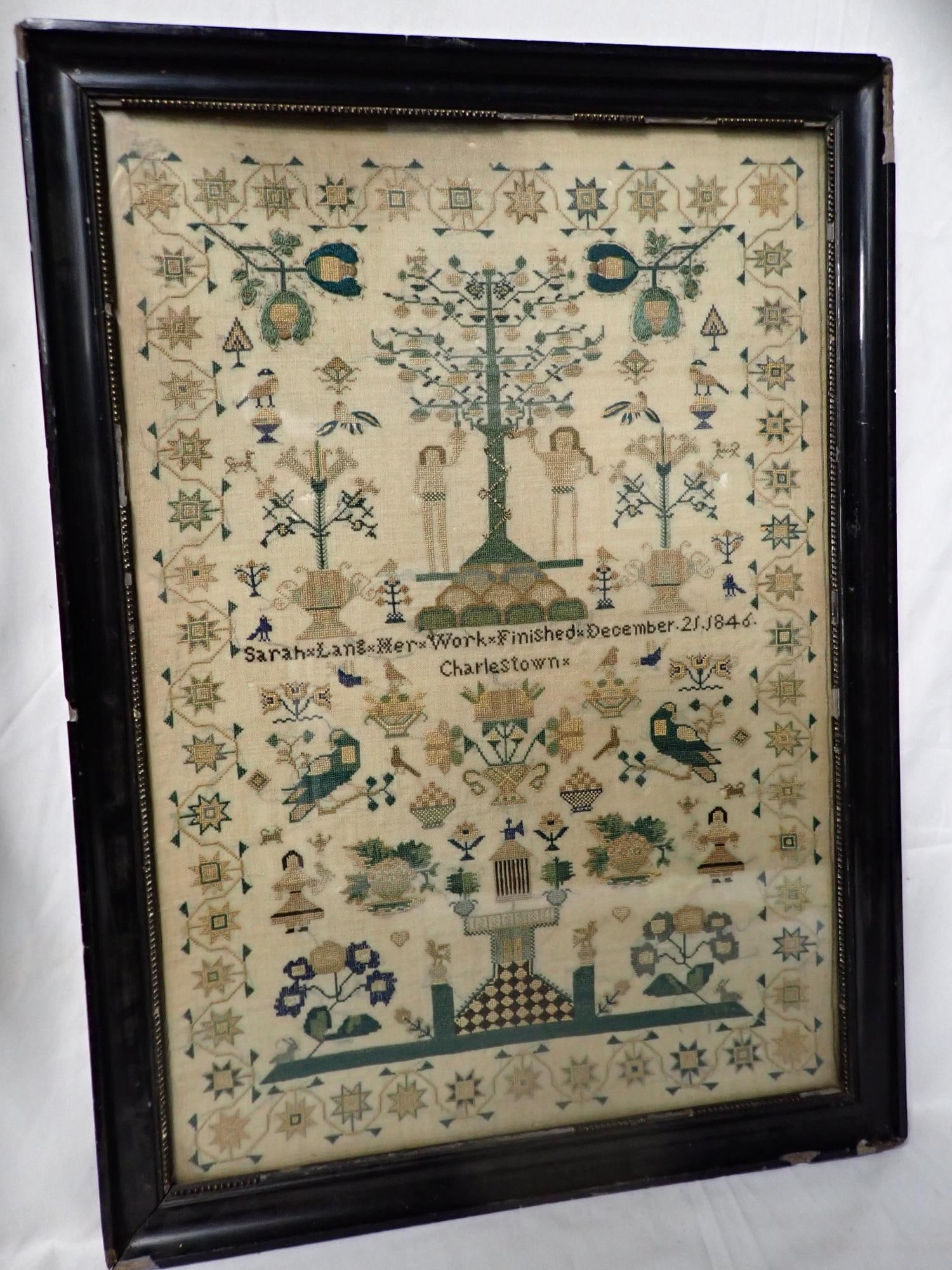 1846 Sarah Lang sampler - 2