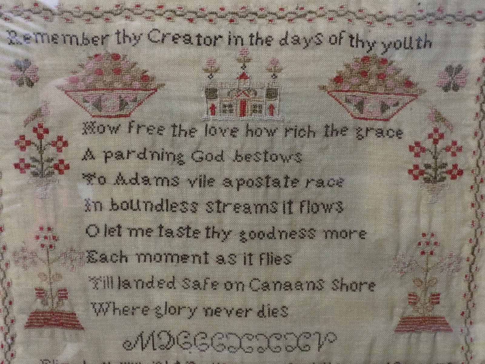 MDCCCXXXV (1835) Elizabeth Wright Raitthby Sampler - 4
