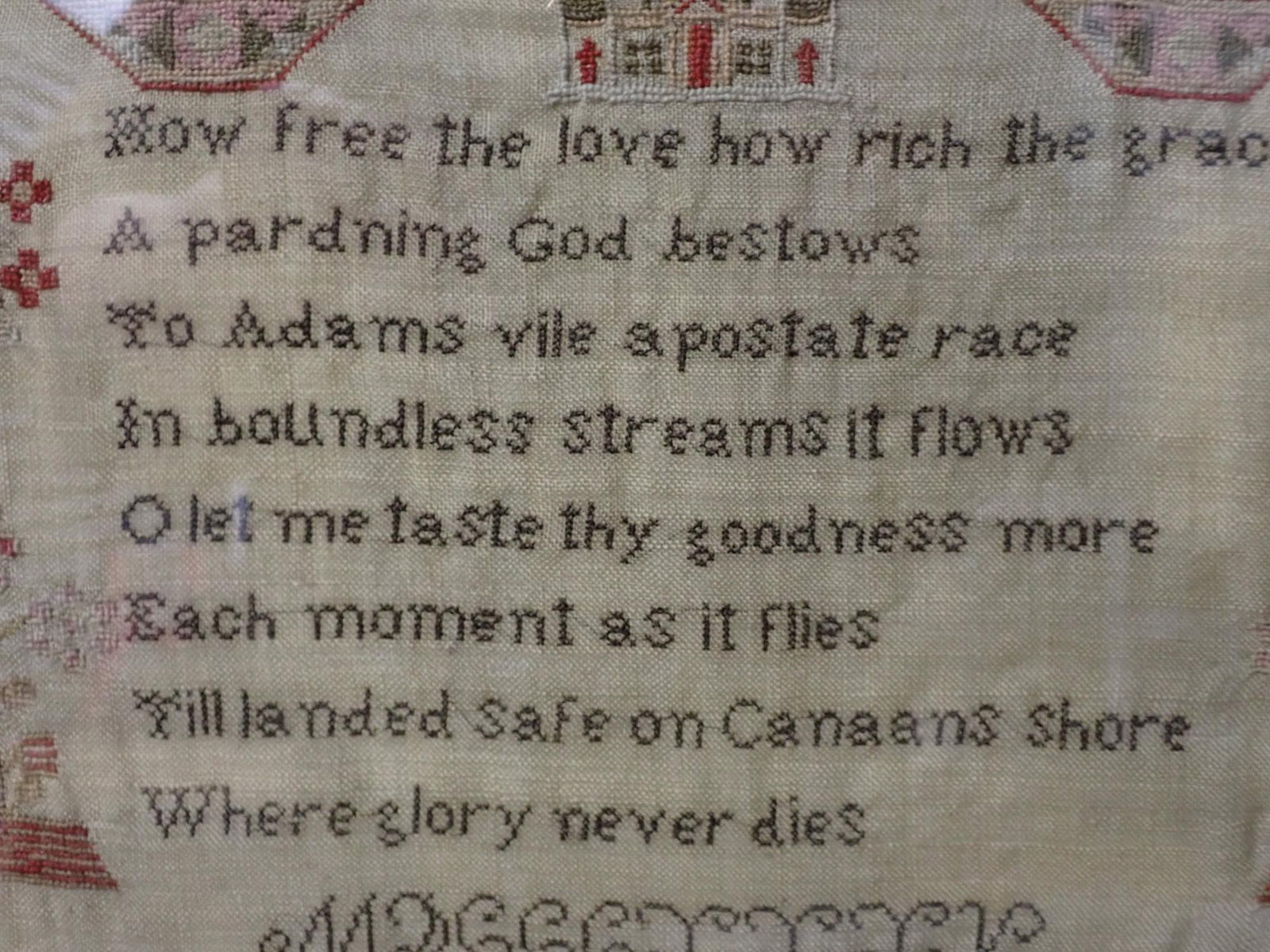 MDCCCXXXV (1835) Elizabeth Wright Raitthby Sampler - 5
