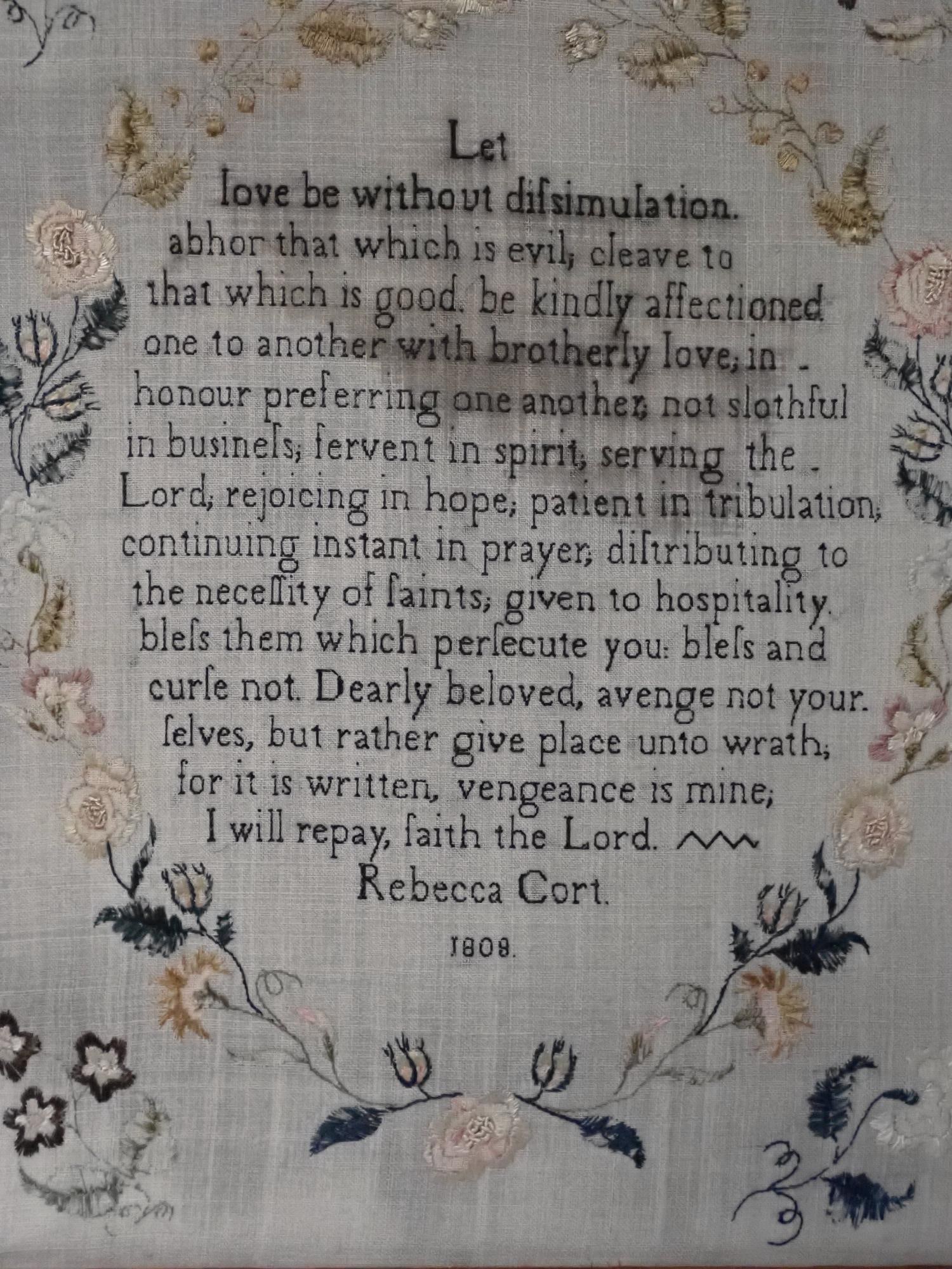 1808 Rebecca Cort Sampler - 2