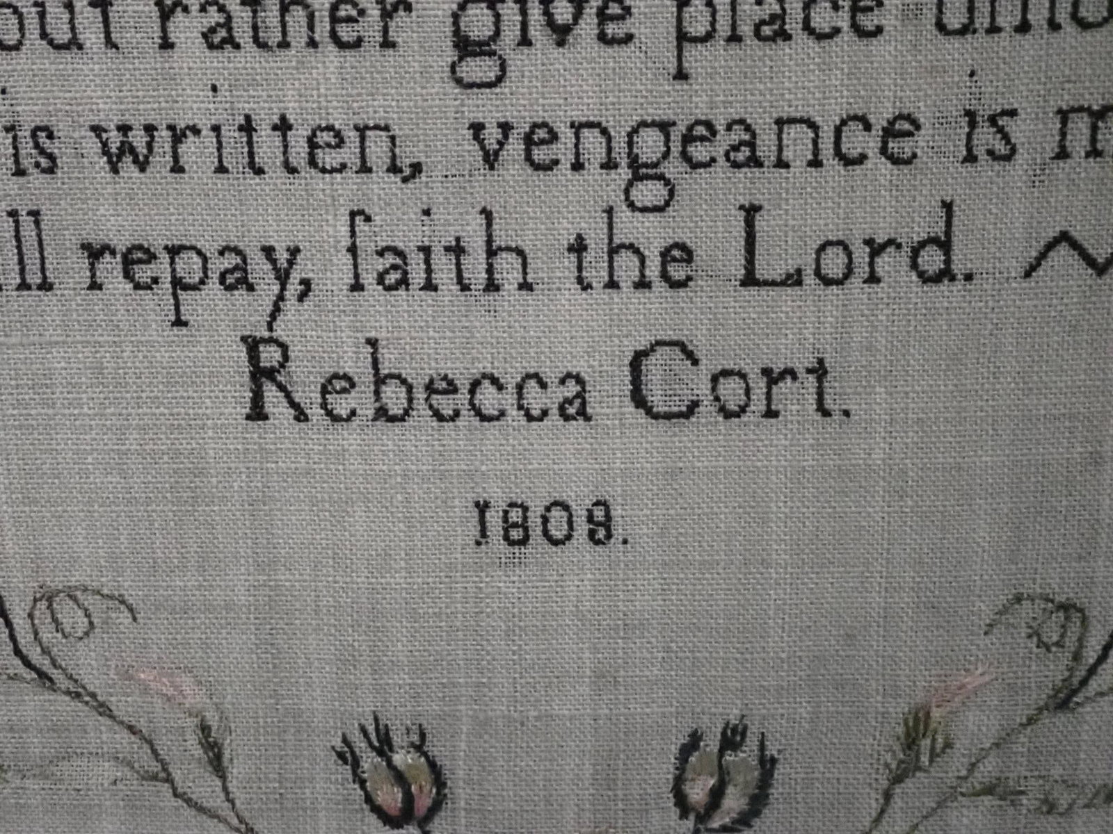 1808 Rebecca Cort Sampler - 3
