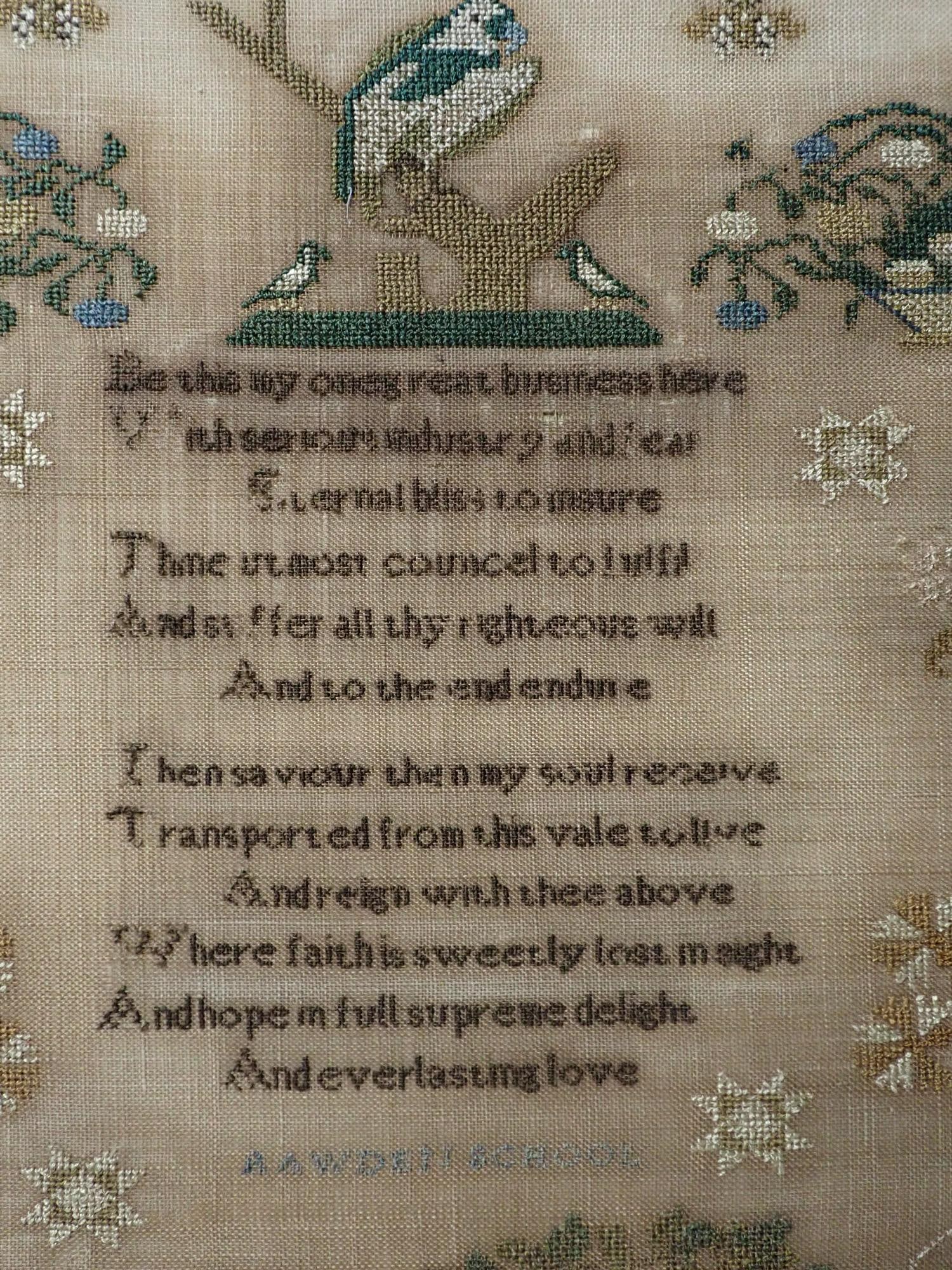 1824 Elizabeth Williamson Sampler - 7