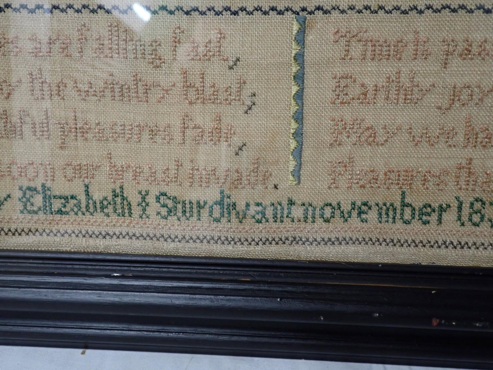 1833 Elizabeth Sturdivant Sampler - 5