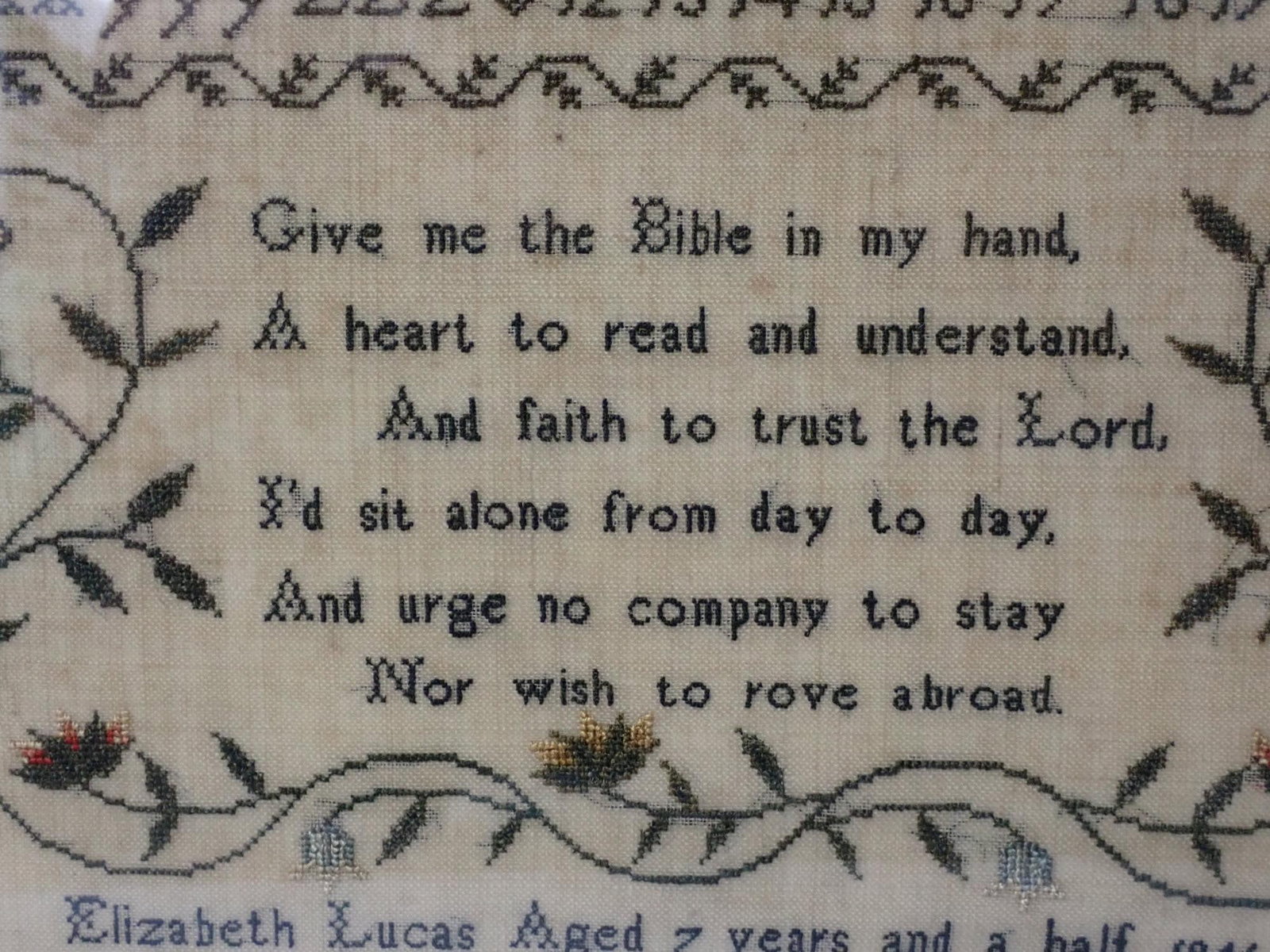 1841 Elizabeth Lucas Sampler - 5