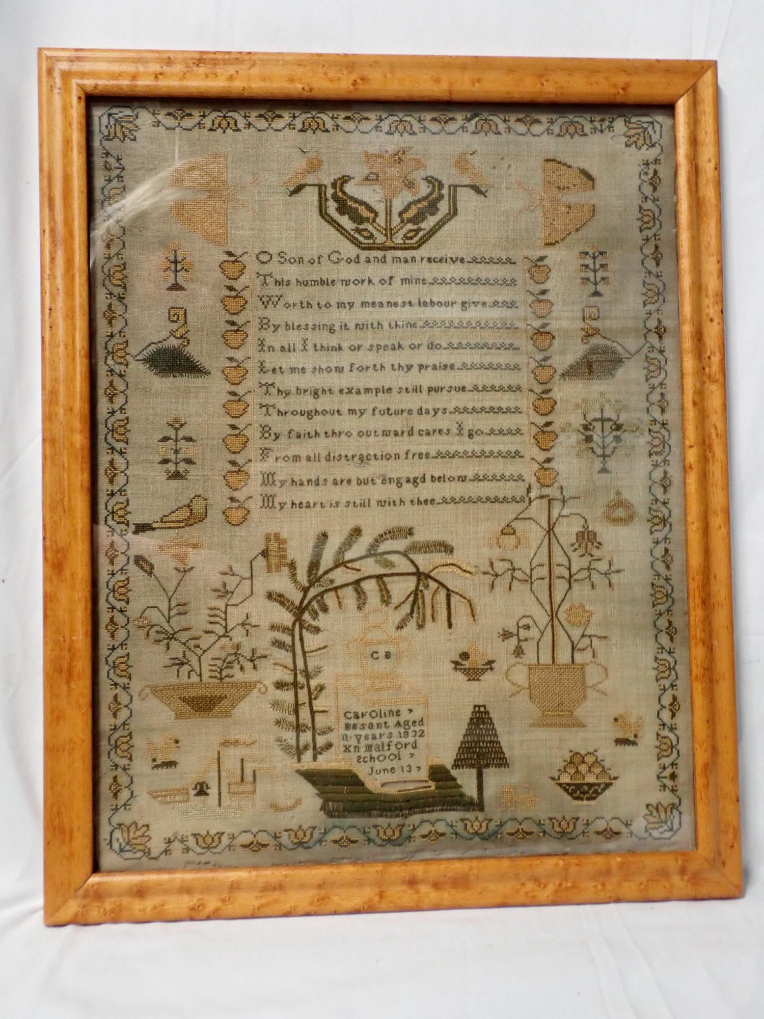 1832 Caroline Besant Sampler - 2