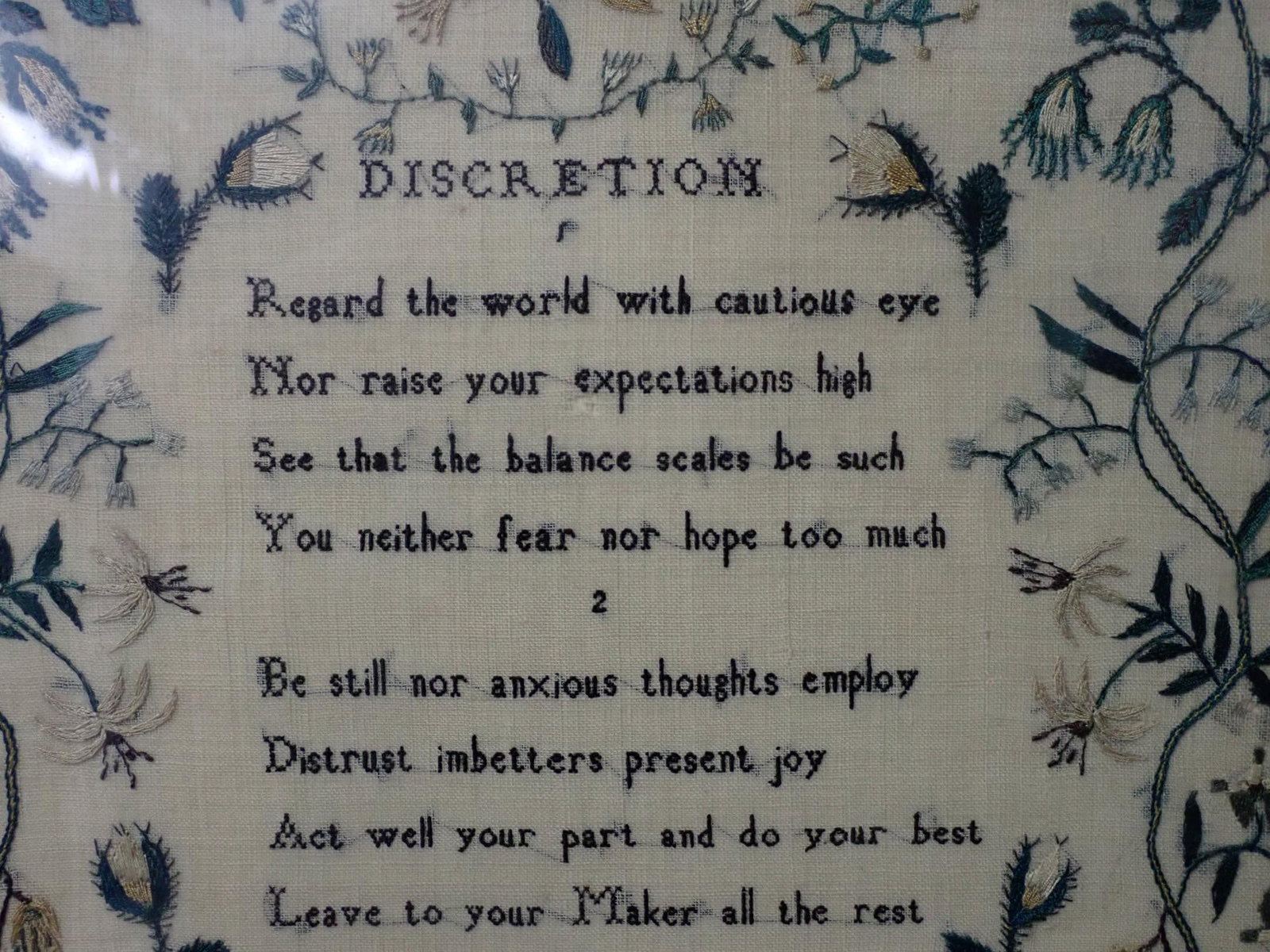 1853 Elizabeth Ann Waycott Sampler - 6