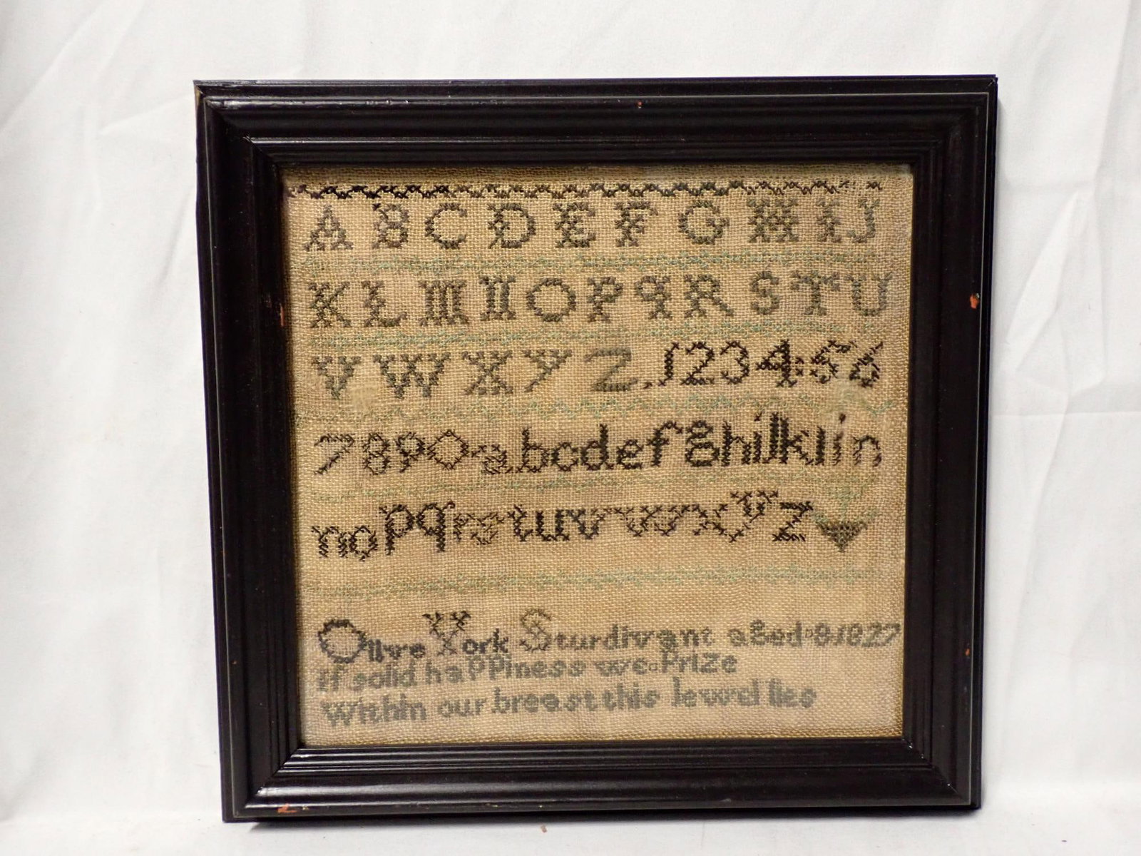 1827 Olive York Sturdivant Sampler - 2