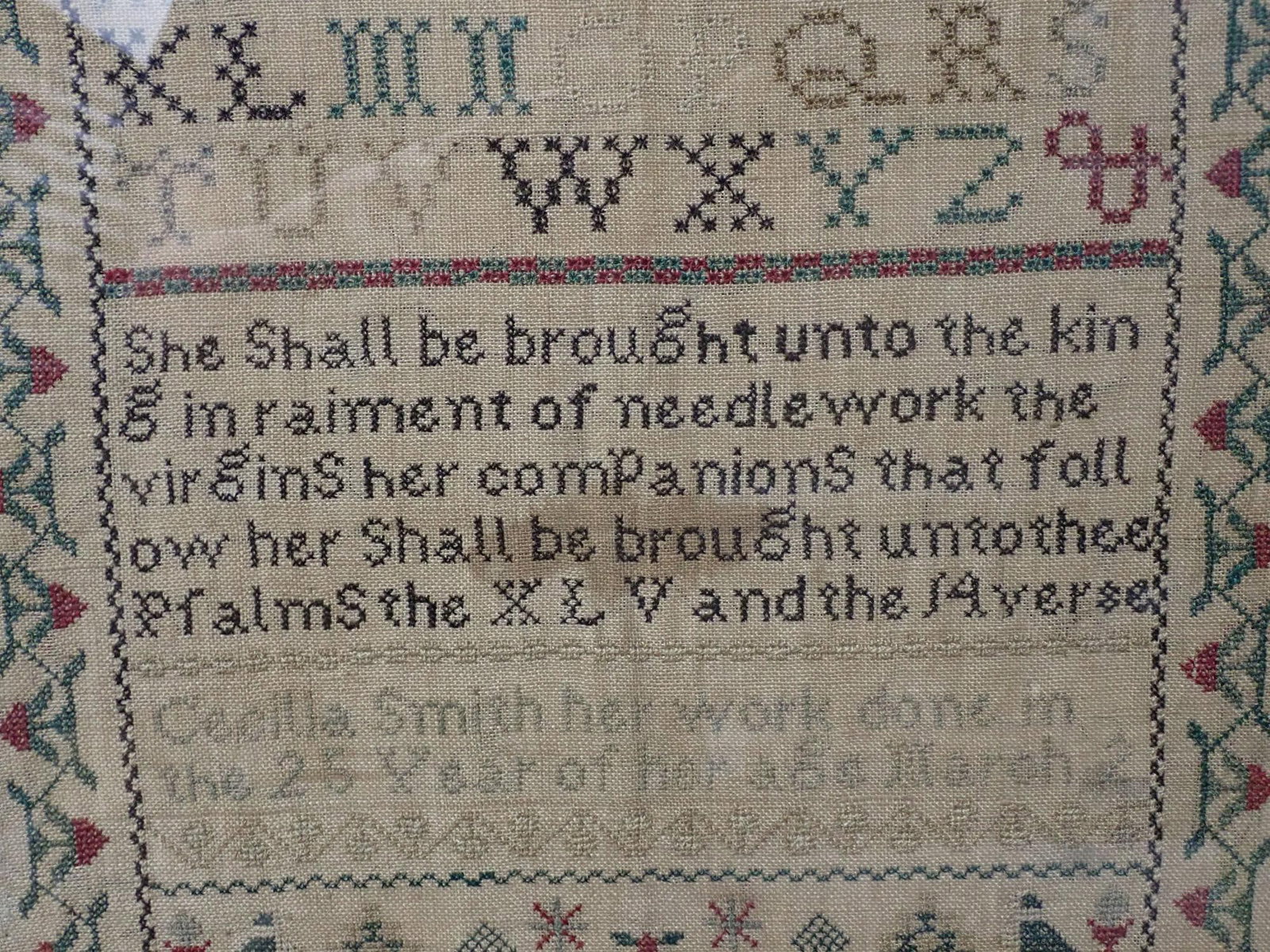 1841 Cecilla Smith Sampler - 3