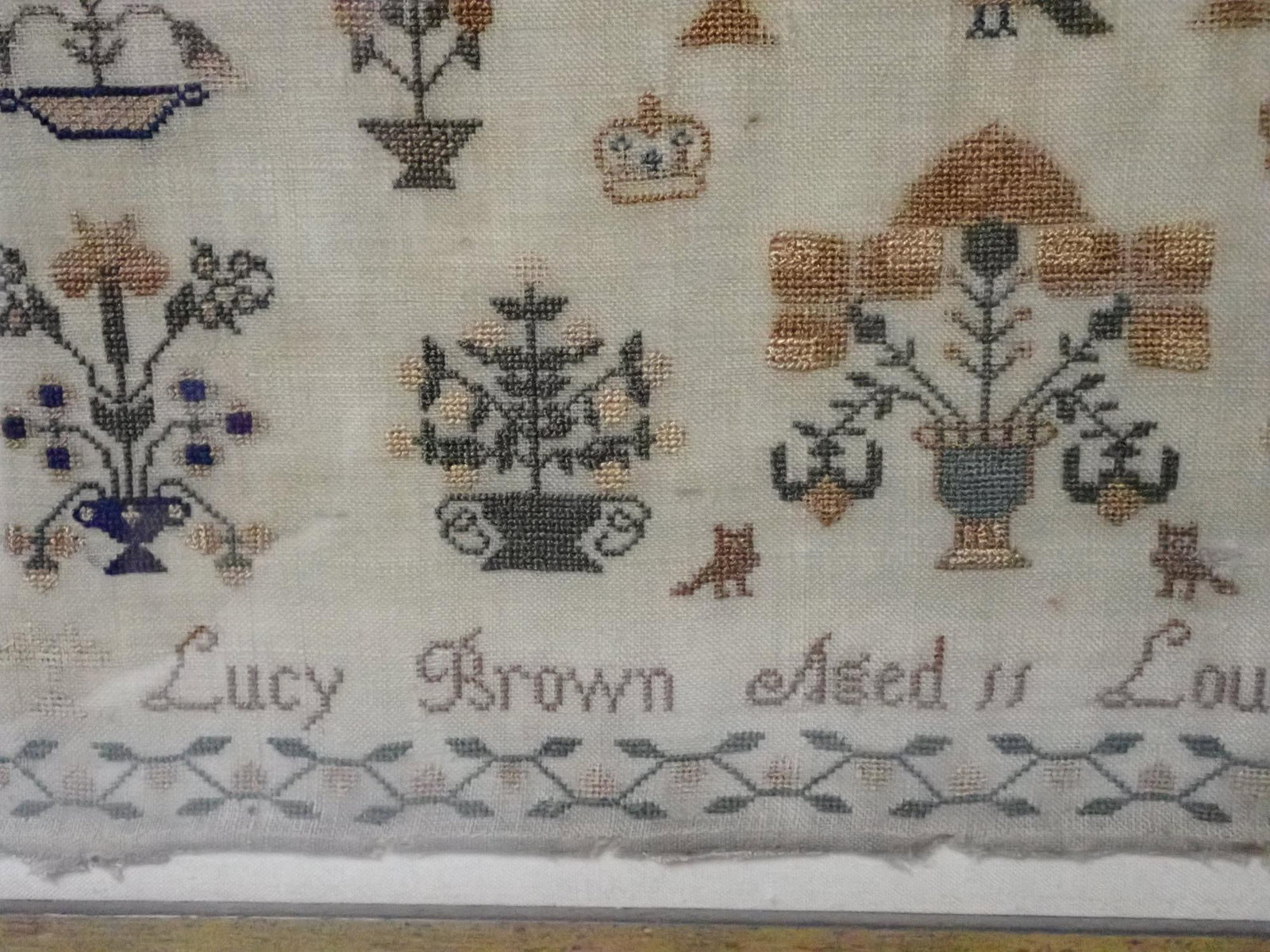 1850 Lucy Brown Sampler - 2
