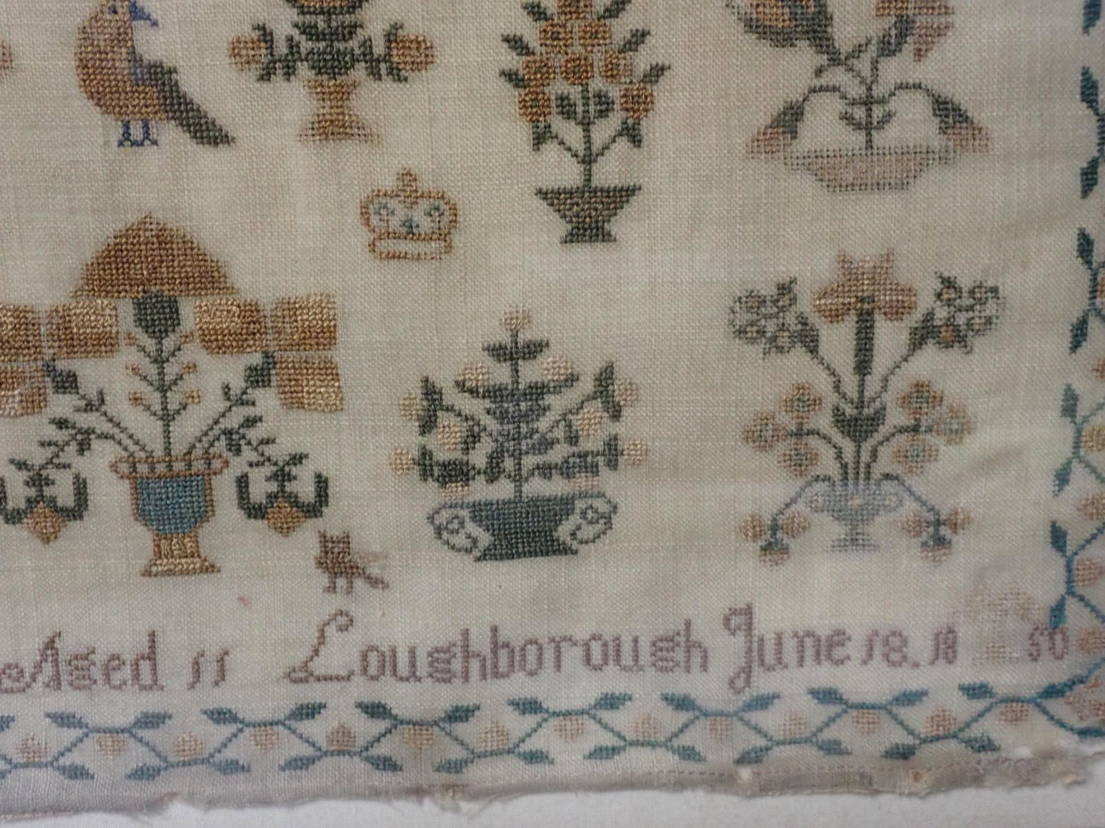 1850 Lucy Brown Sampler - 3