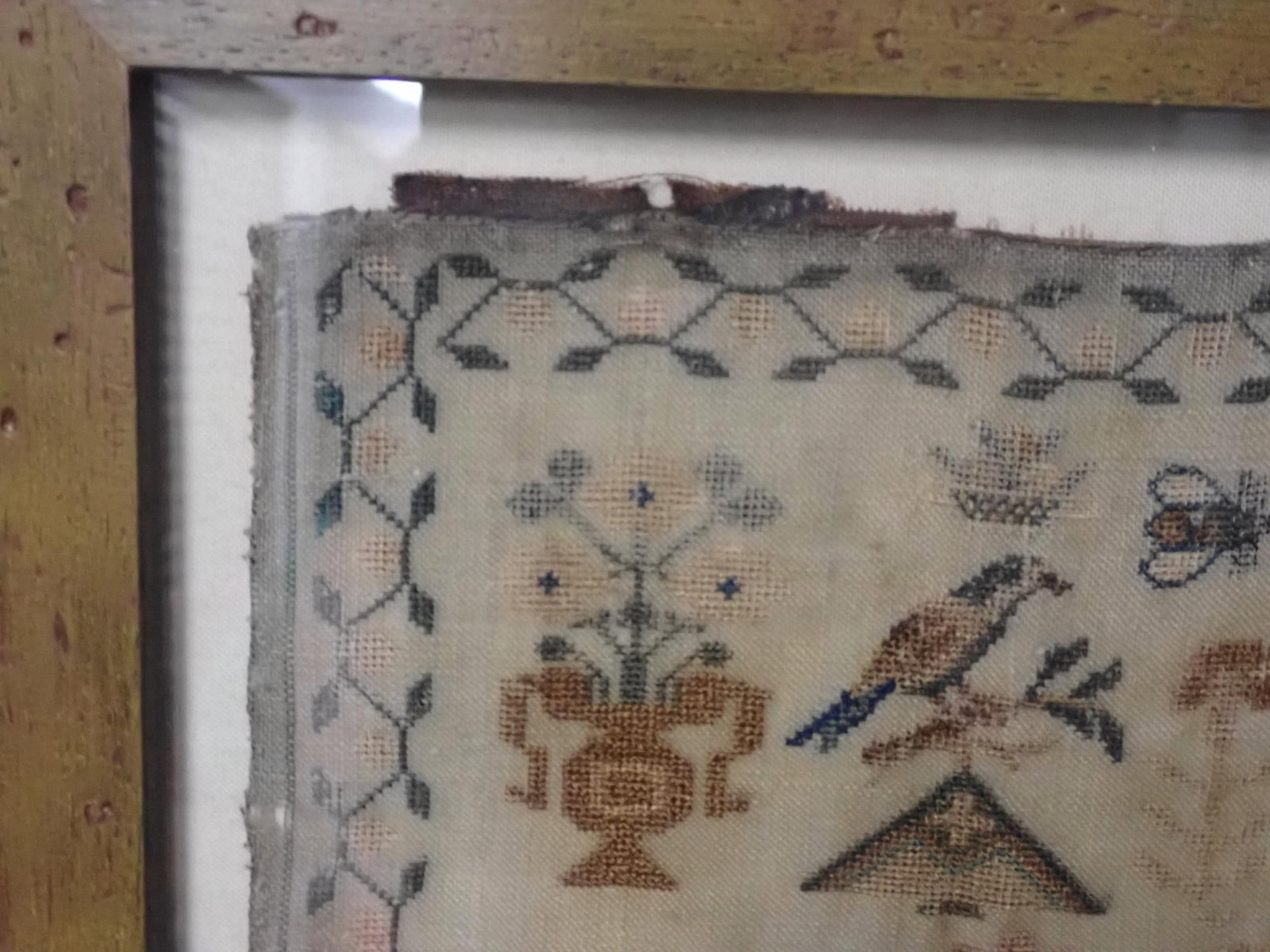 1850 Lucy Brown Sampler - 7