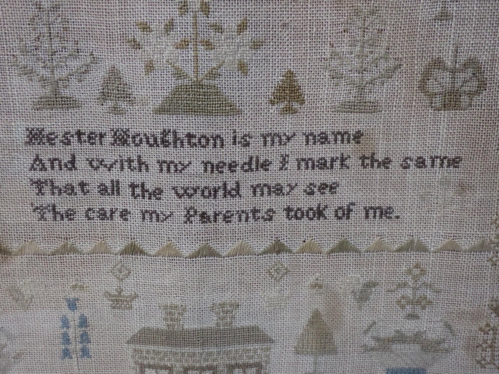 Hester Houghton Sampler not dated - 3