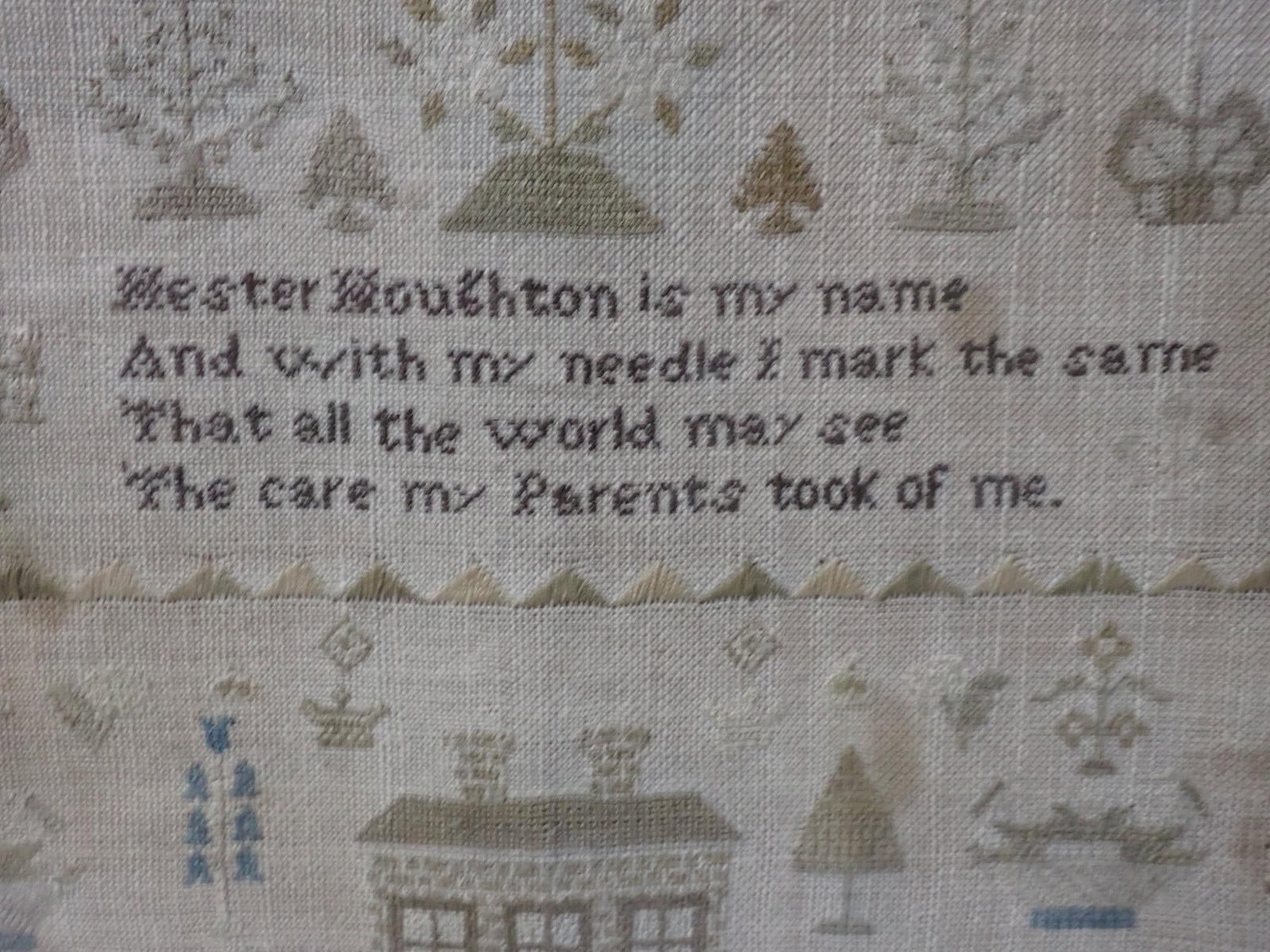 Hester Houghton Sampler not dated - 4