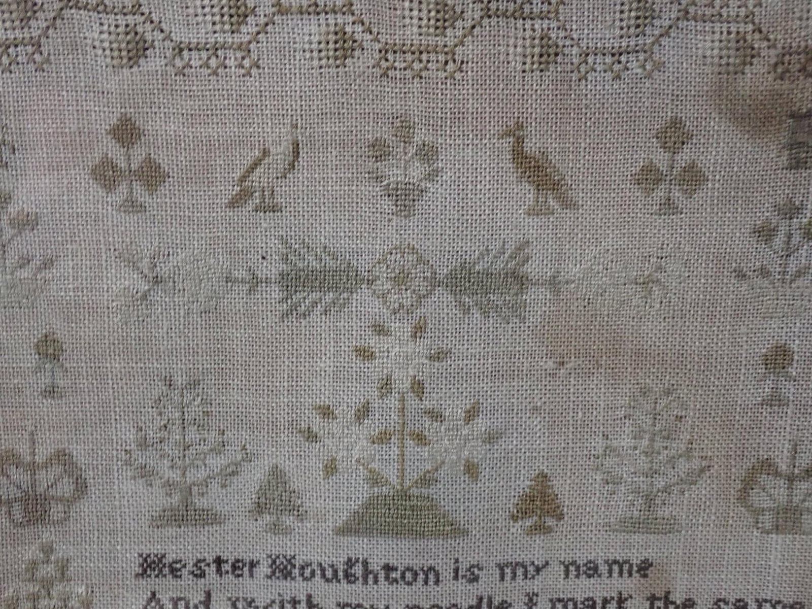 Hester Houghton Sampler not dated - 5