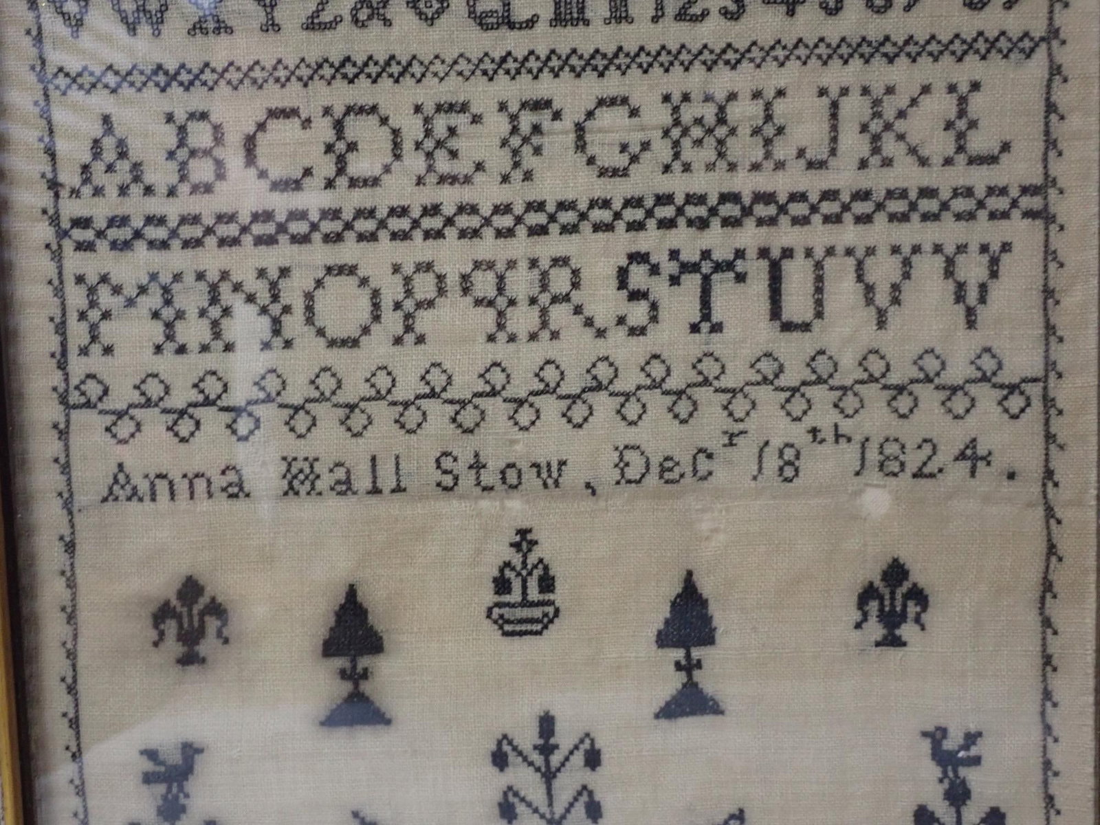 1824 Anna Hall Stow Sampler - 2