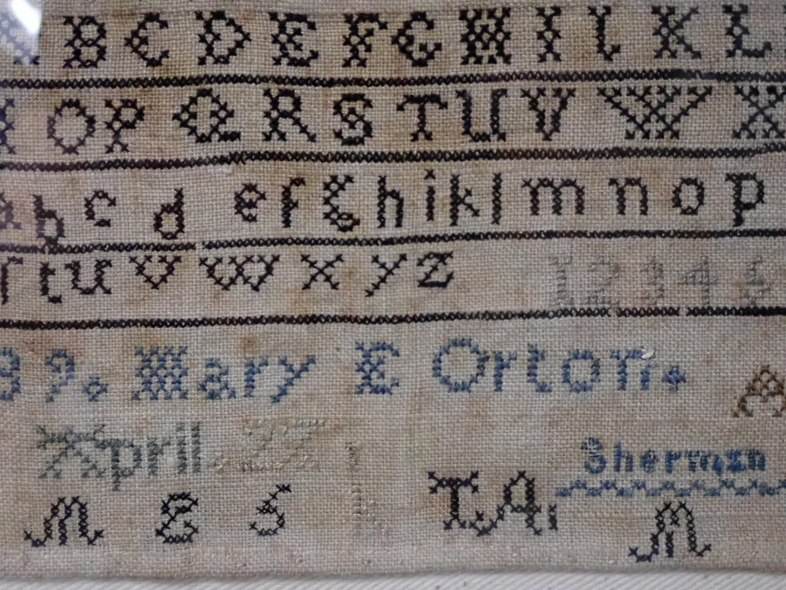 1882 (?) Mary Orton Sampler - 3