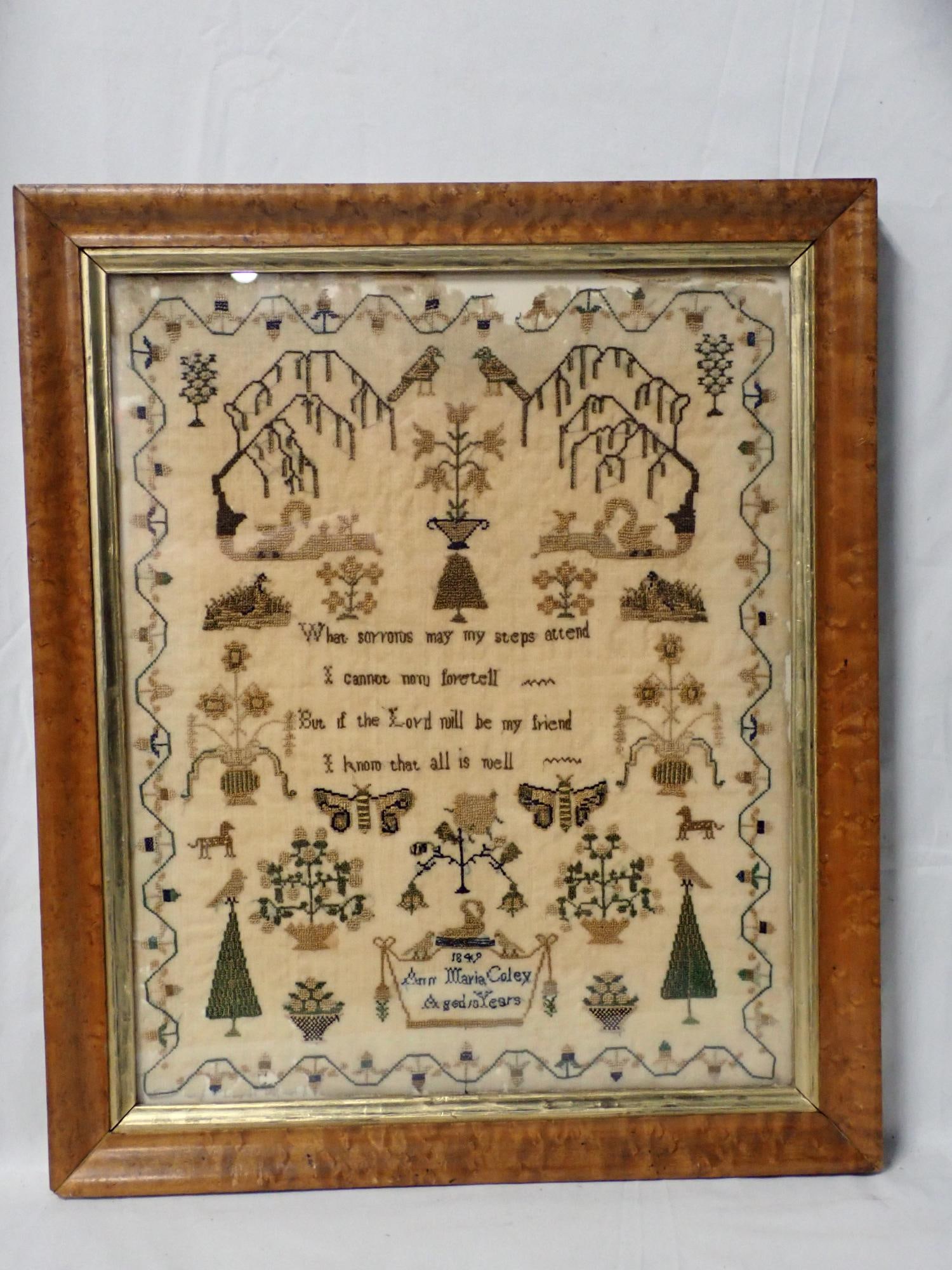 1849 Ann Marie Coley Sampler - 2