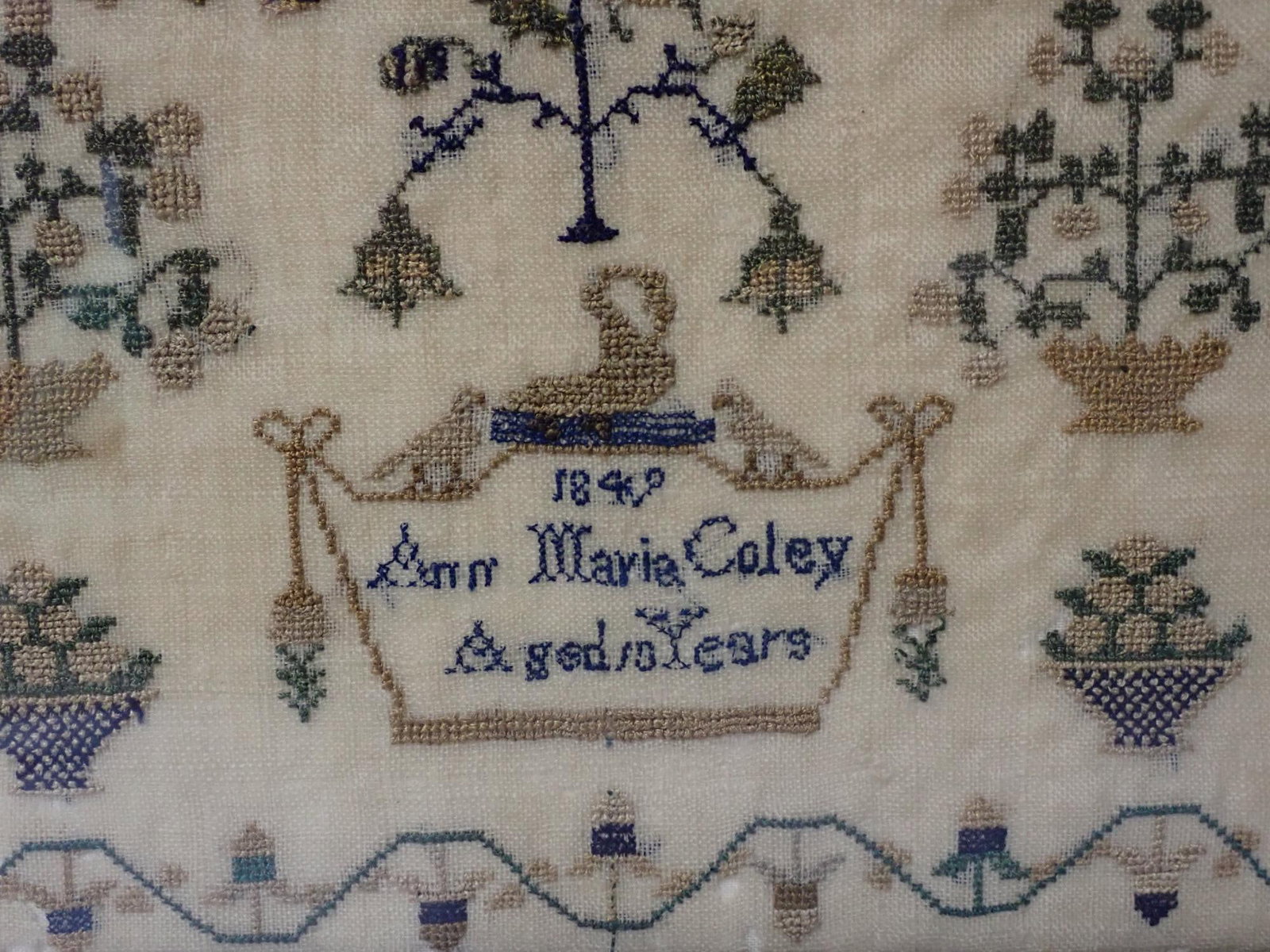 1849 Ann Marie Coley Sampler - 4