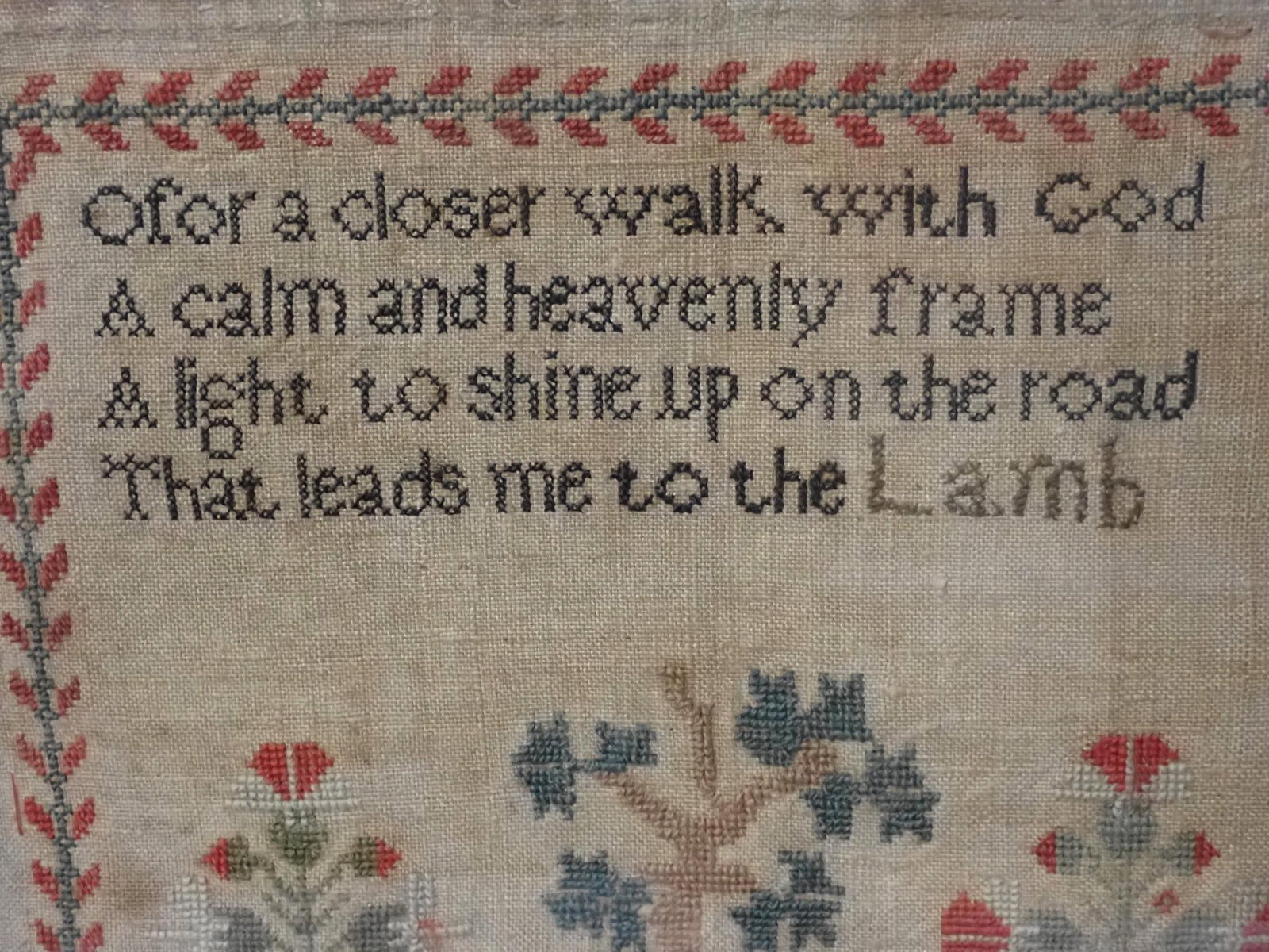 1836 Sara Greenwoods Sampler - 5