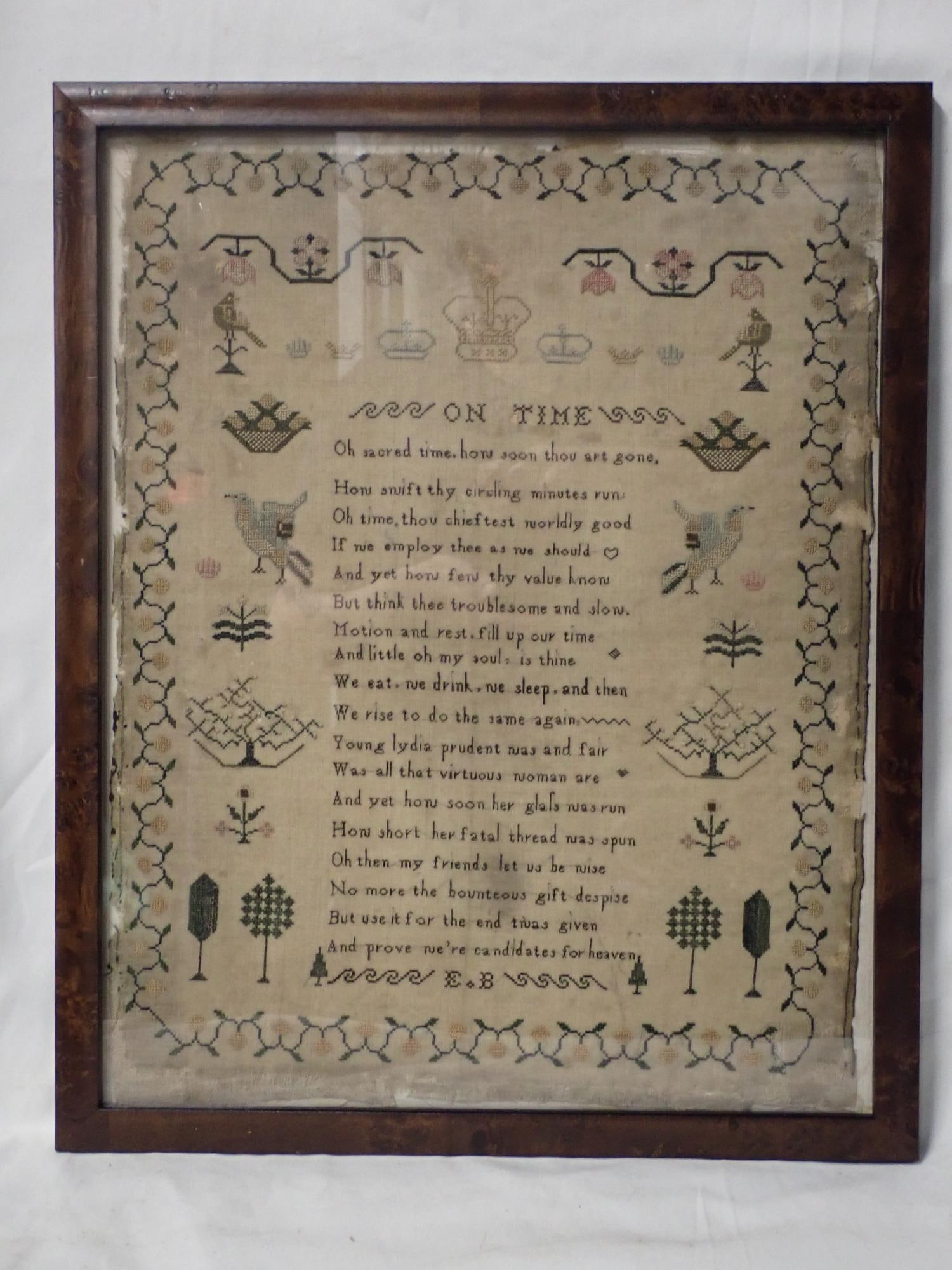 E.B. Sampler not dated - 2