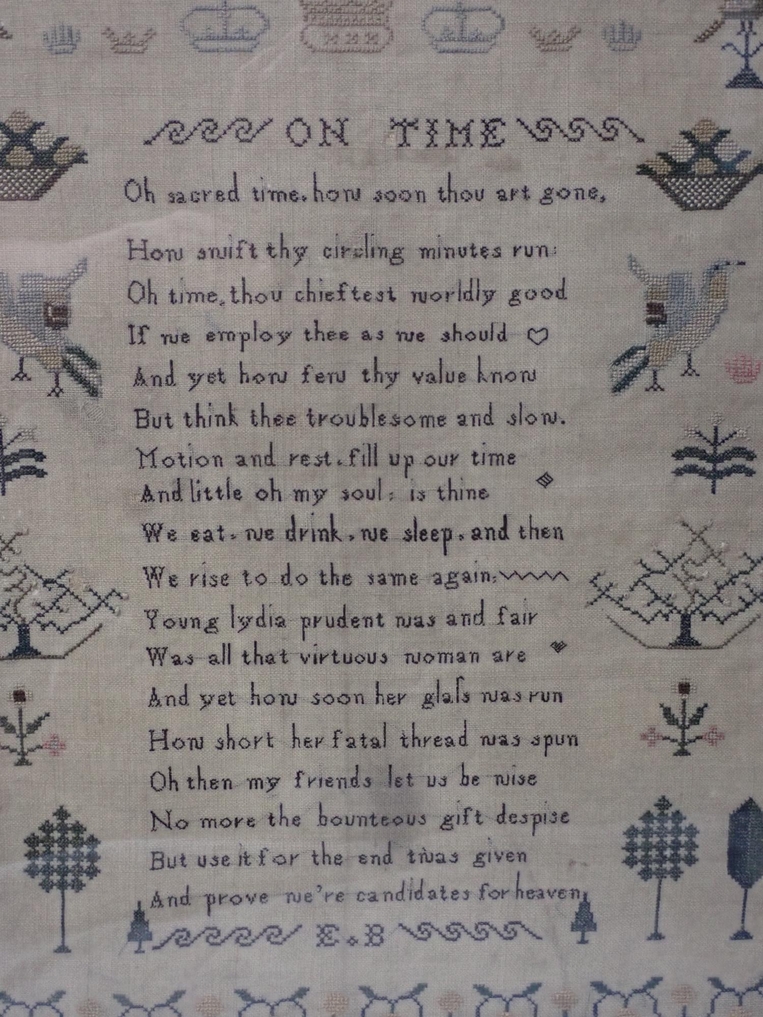 E.B. Sampler not dated - 3