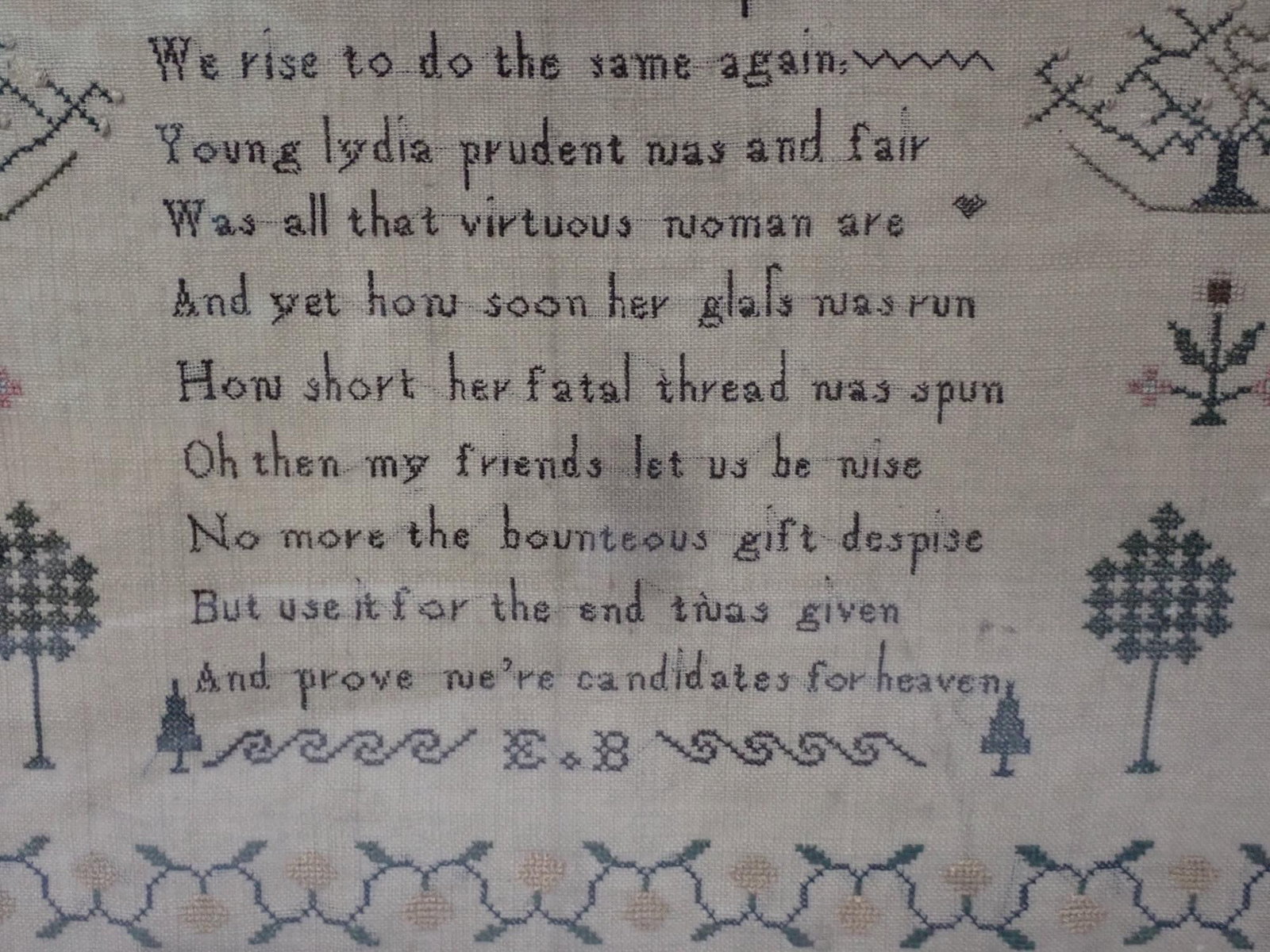 E.B. Sampler not dated - 5