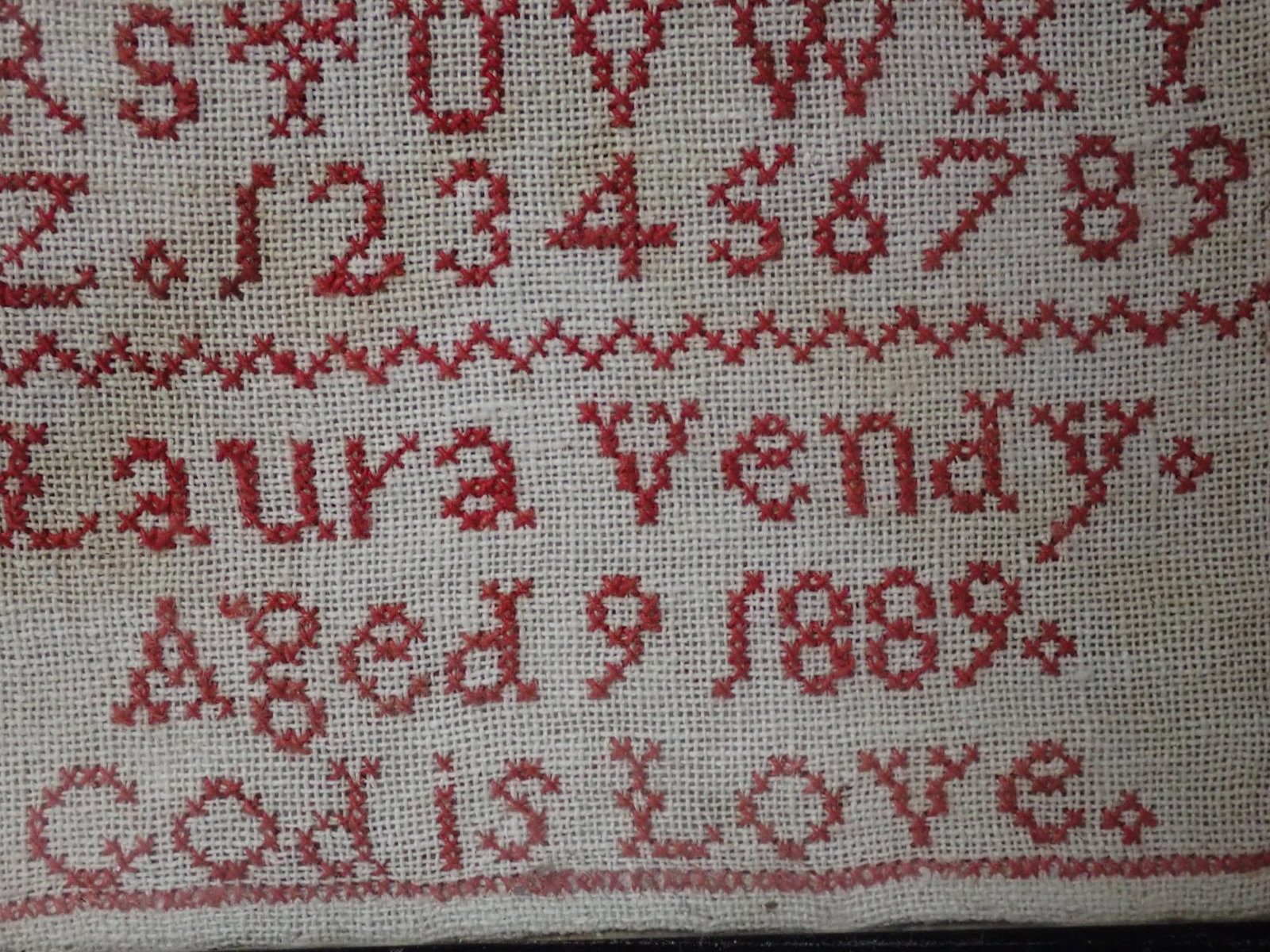 1889 Laura Vendy Sampler - 6