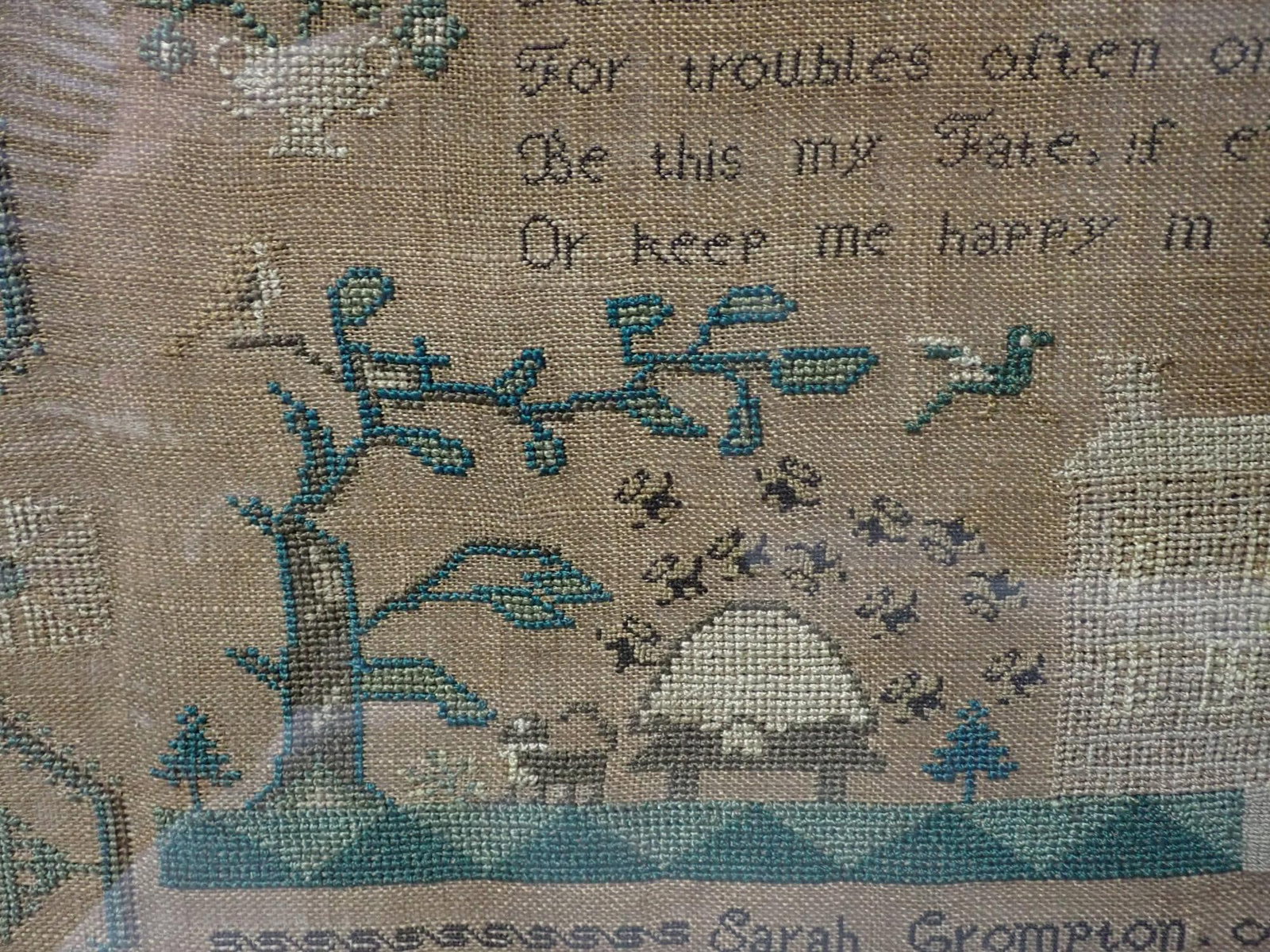 1821 Sarah Crompton Sampler - 10