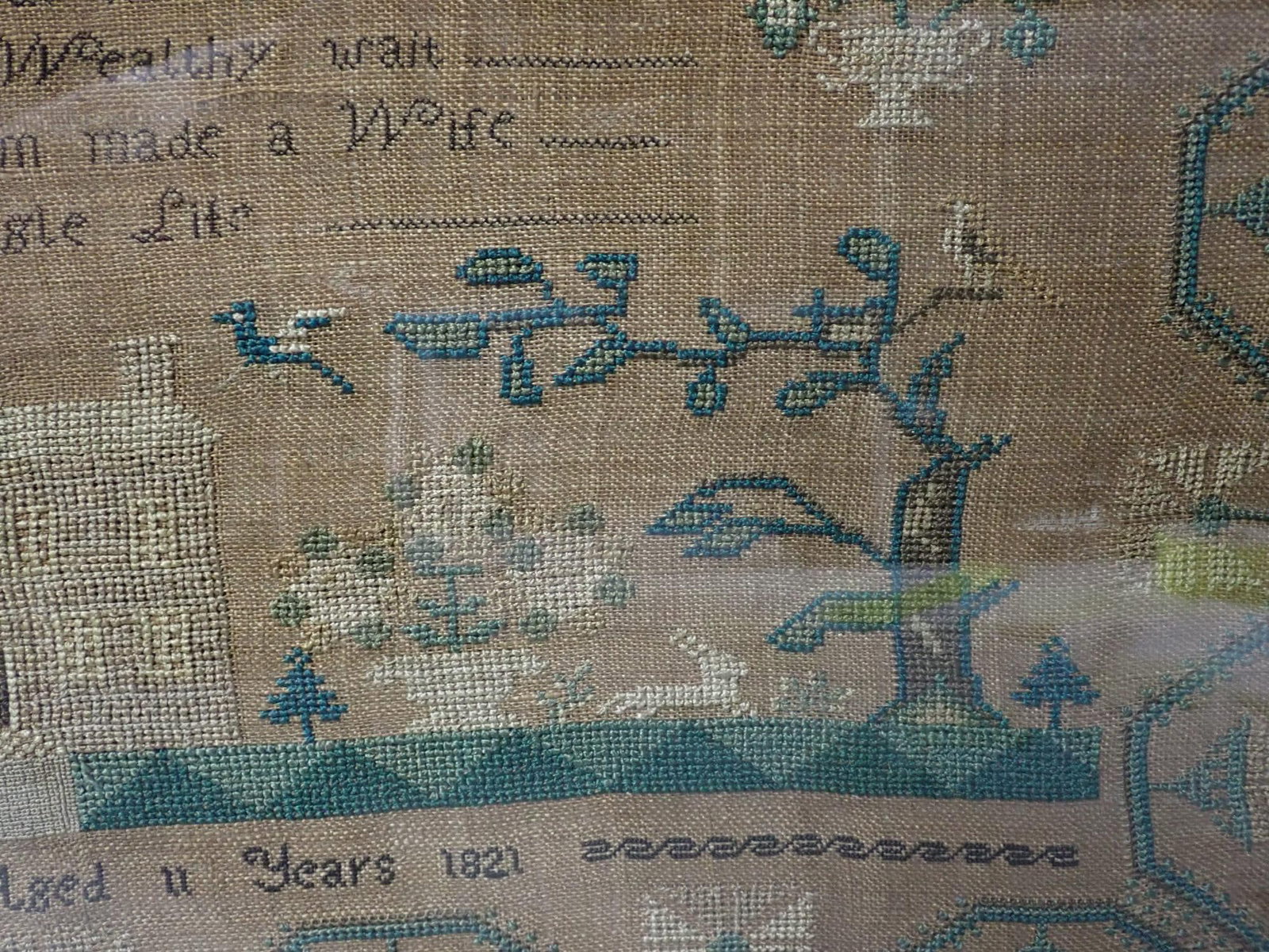 1821 Sarah Crompton Sampler - 9