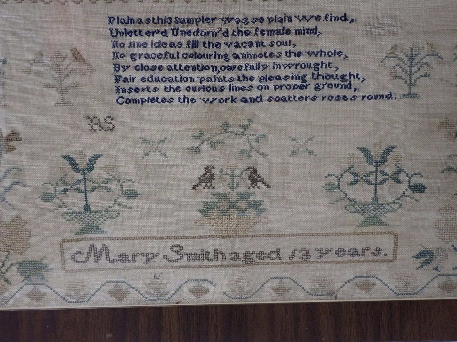 ca 1810 Mary Smith Sampler - 3