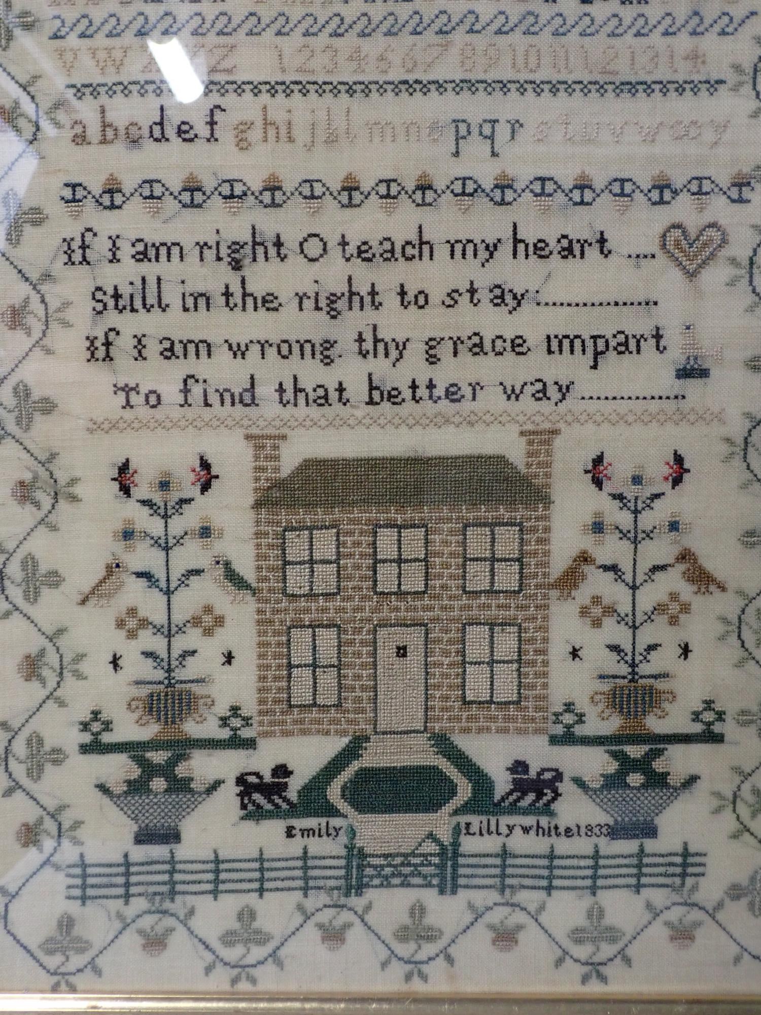 1833 Emily Lilly White Sampler - 2