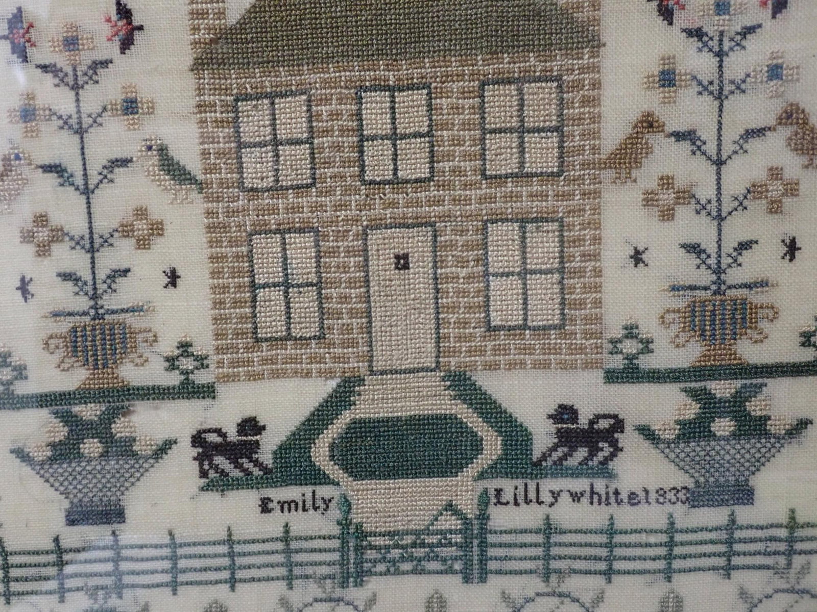 1833 Emily Lilly White Sampler - 3