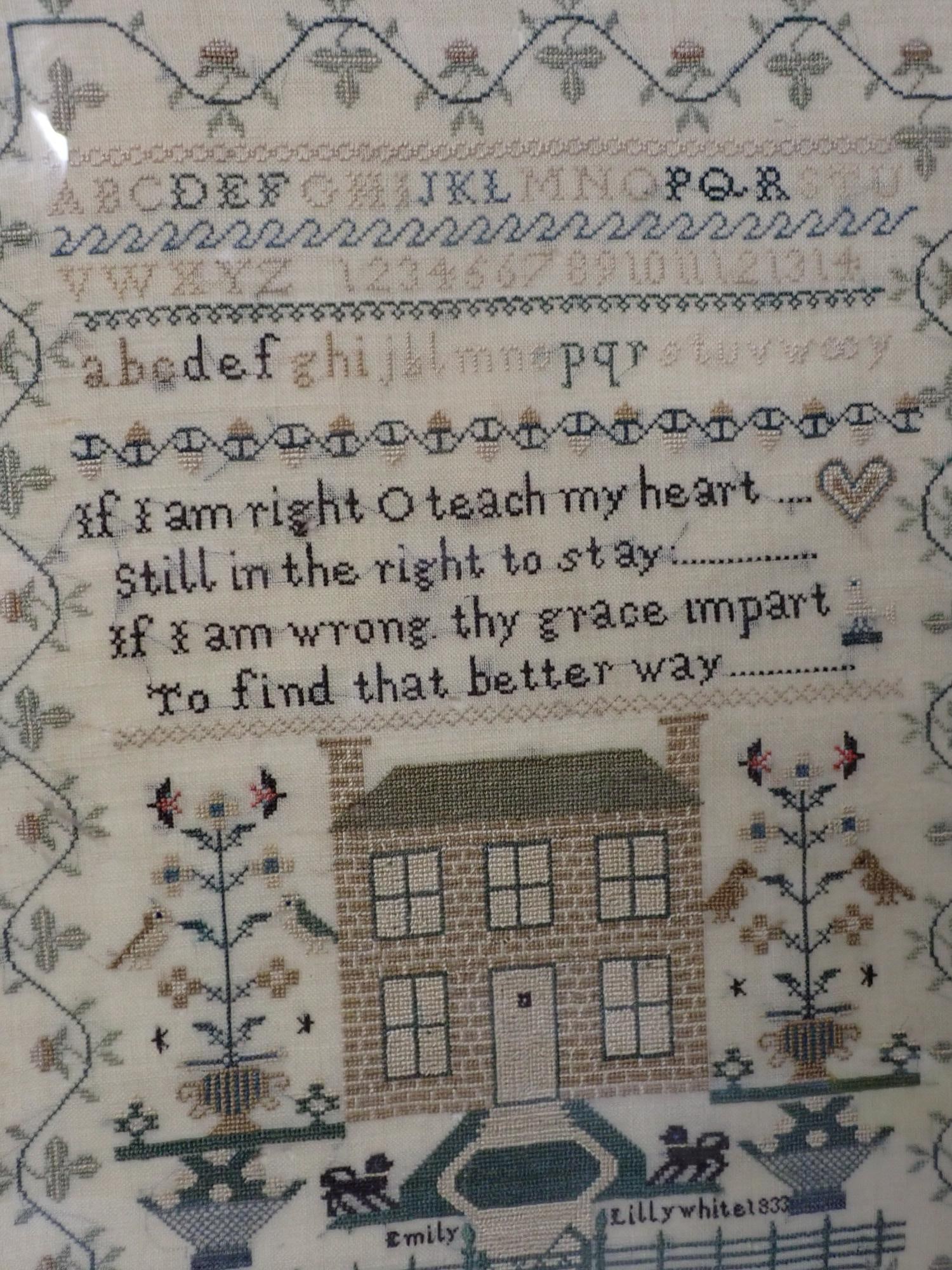 1833 Emily Lilly White Sampler - 5