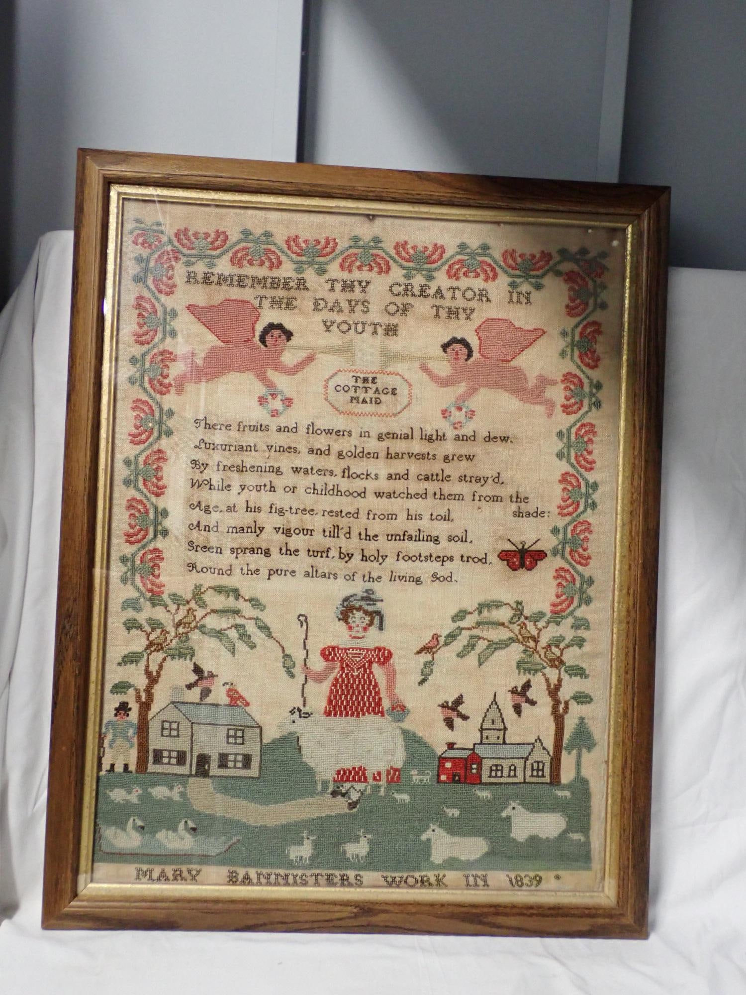 1839 Mary Bannister Sampler - 2