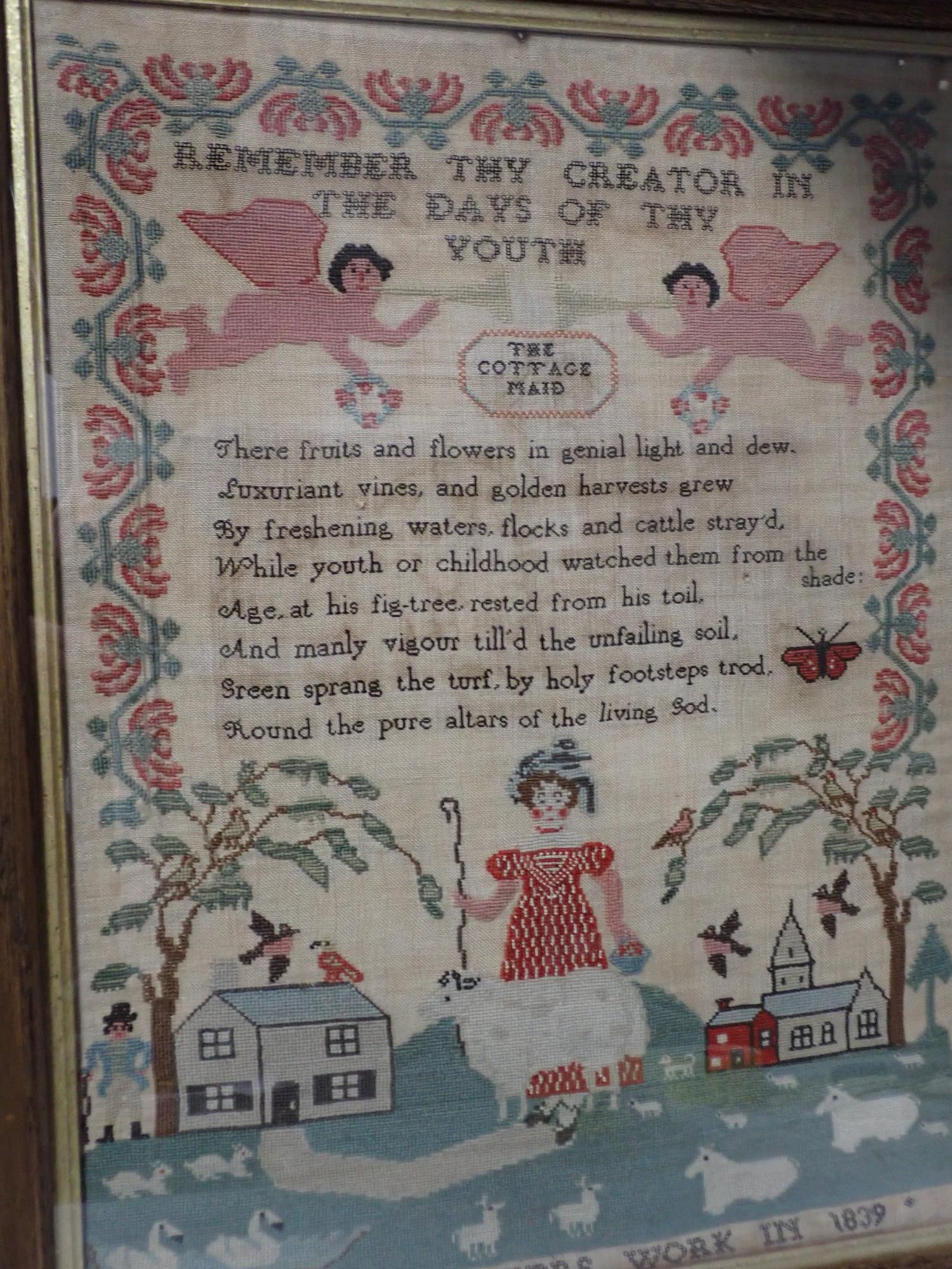 1839 Mary Bannister Sampler - 3