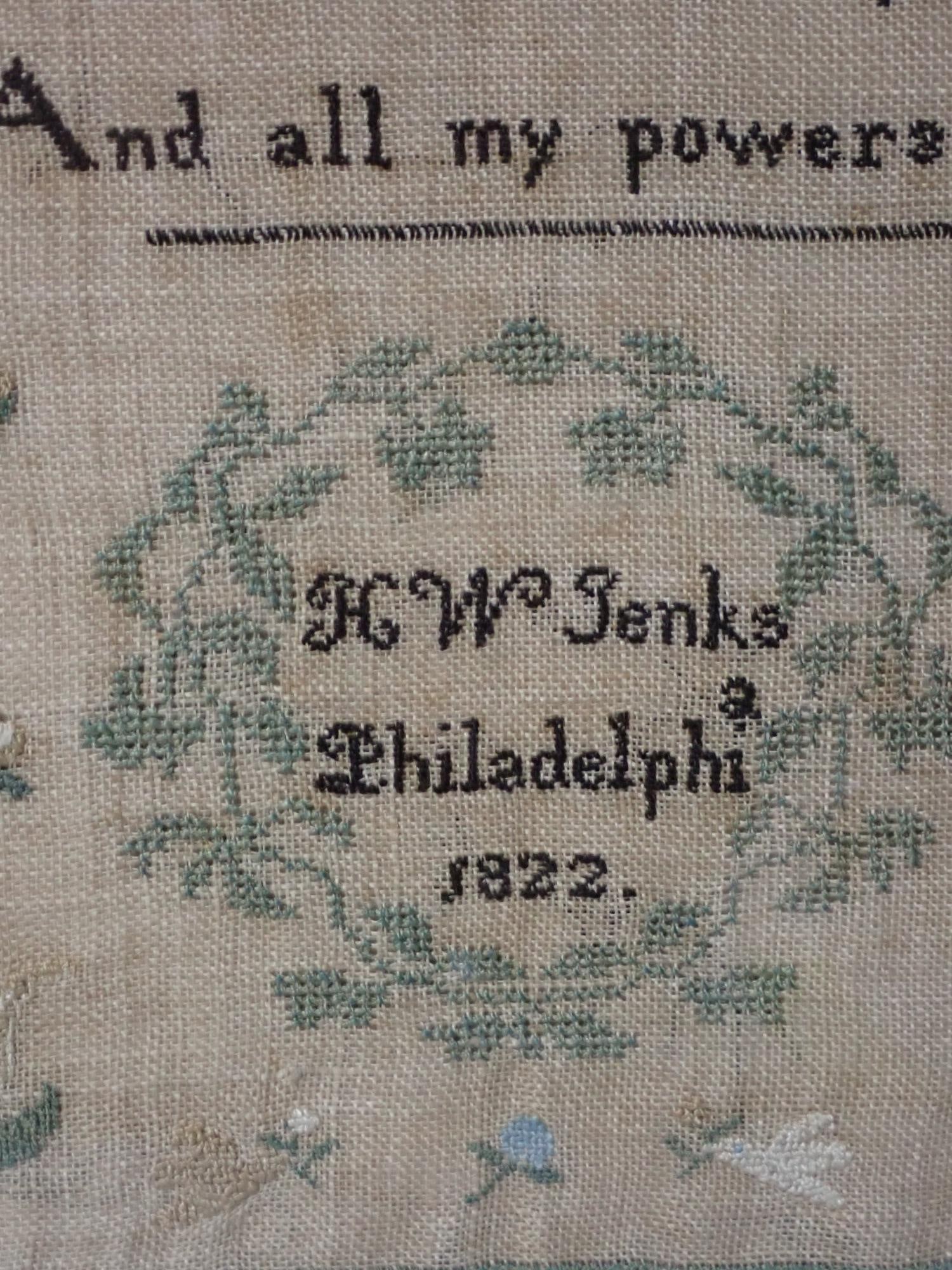 1822 H W Jenks Sampler - 3