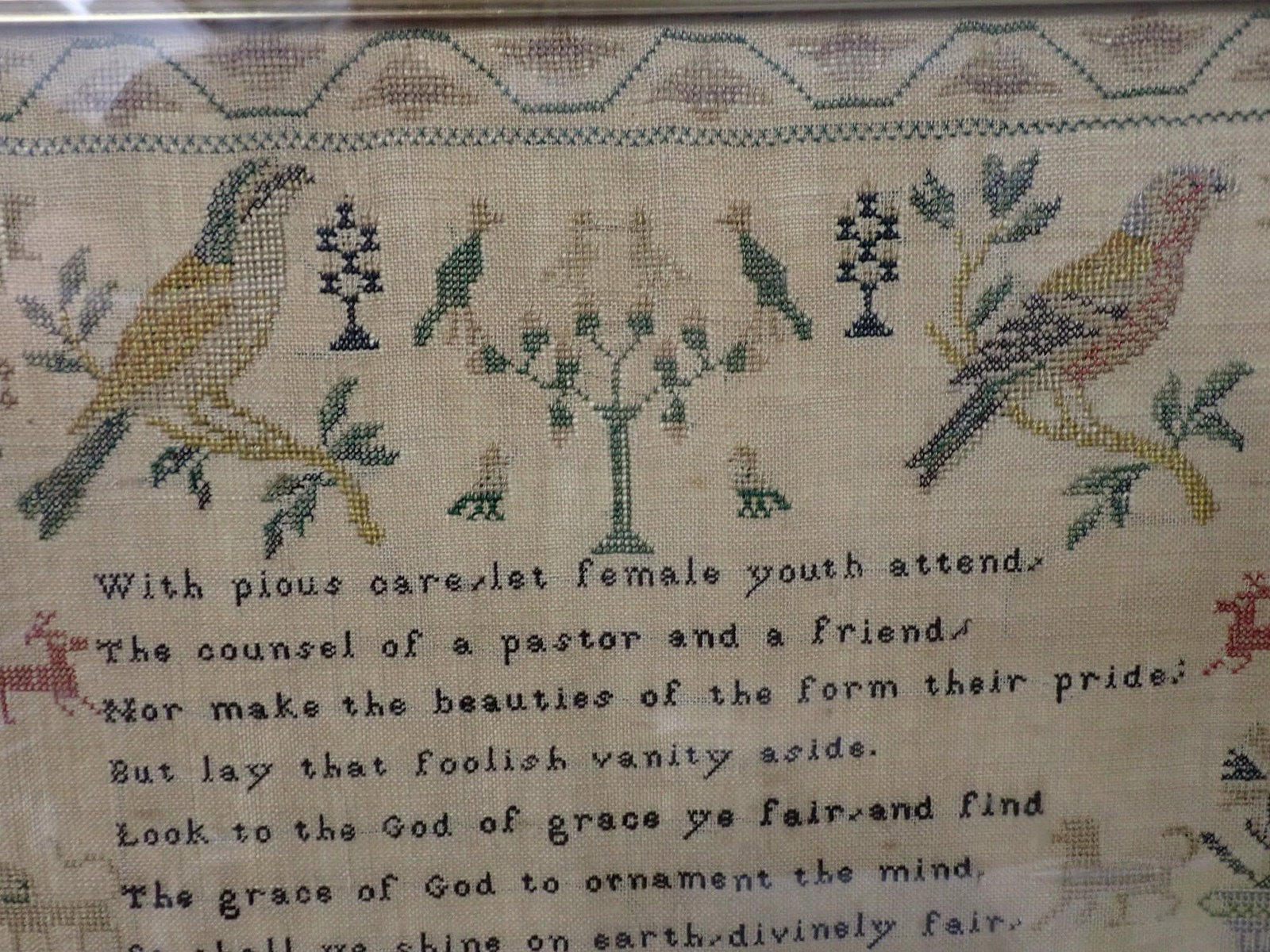 1845 Martha Whawell Sampler - 4