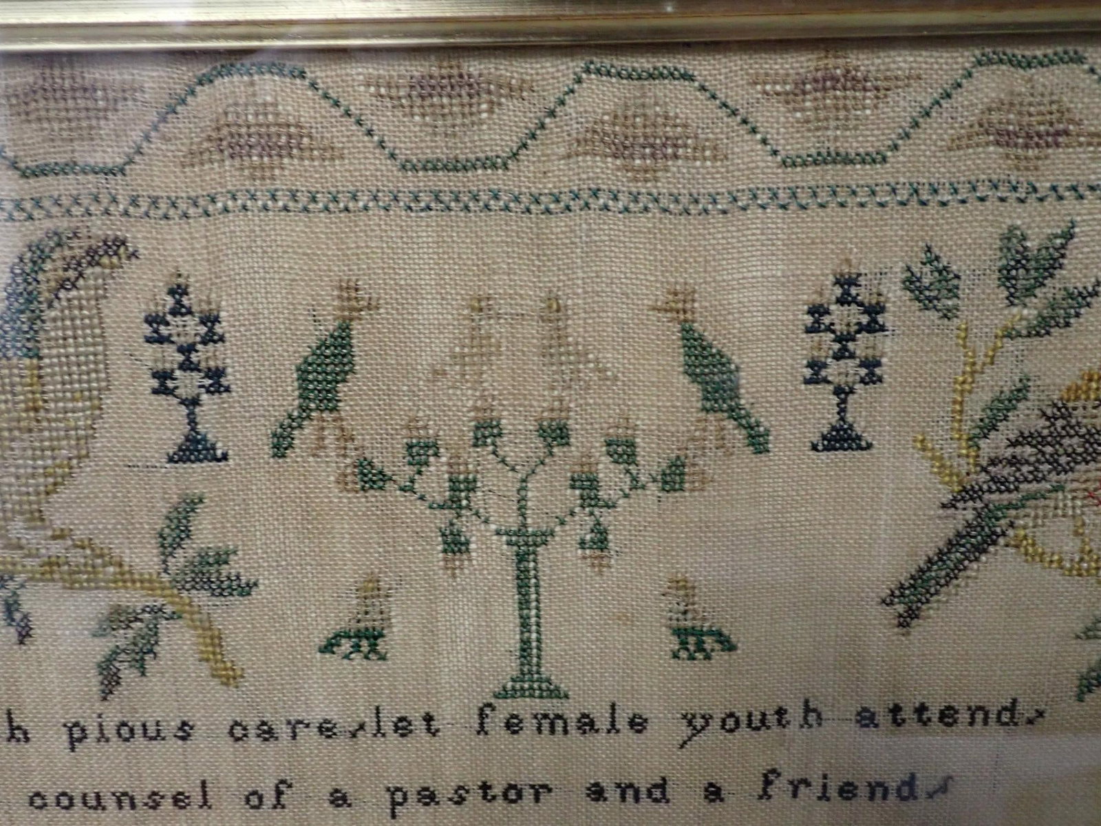 1845 Martha Whawell Sampler - 7