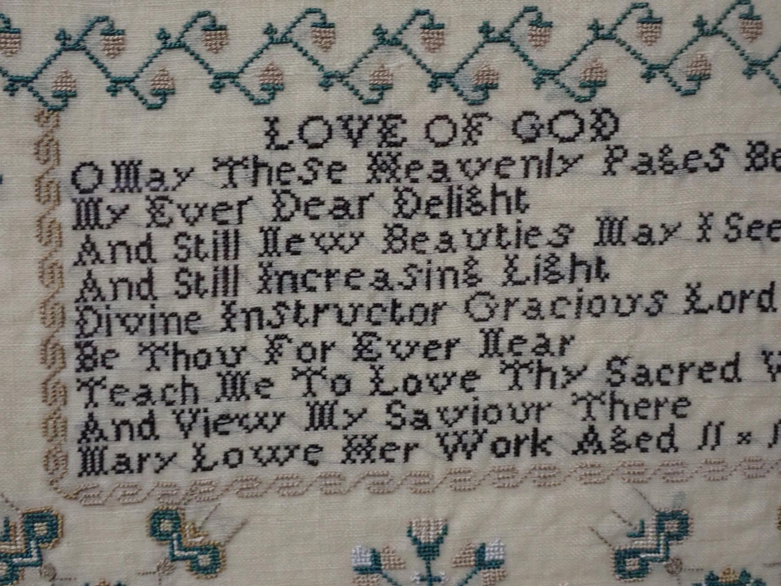 1835 Mary Lowe Sampler - 5