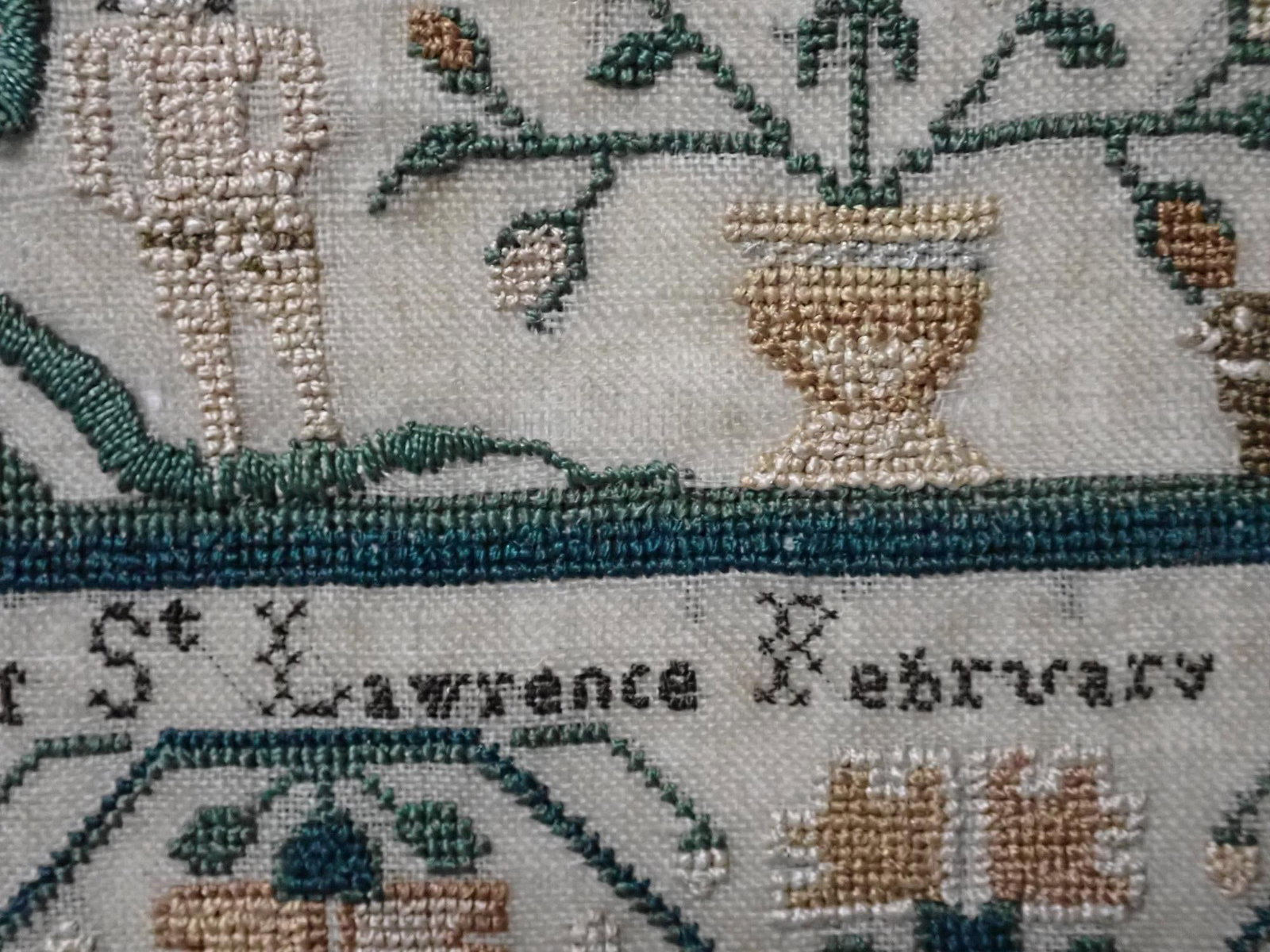 1832 Jane Giles Sampler - 12