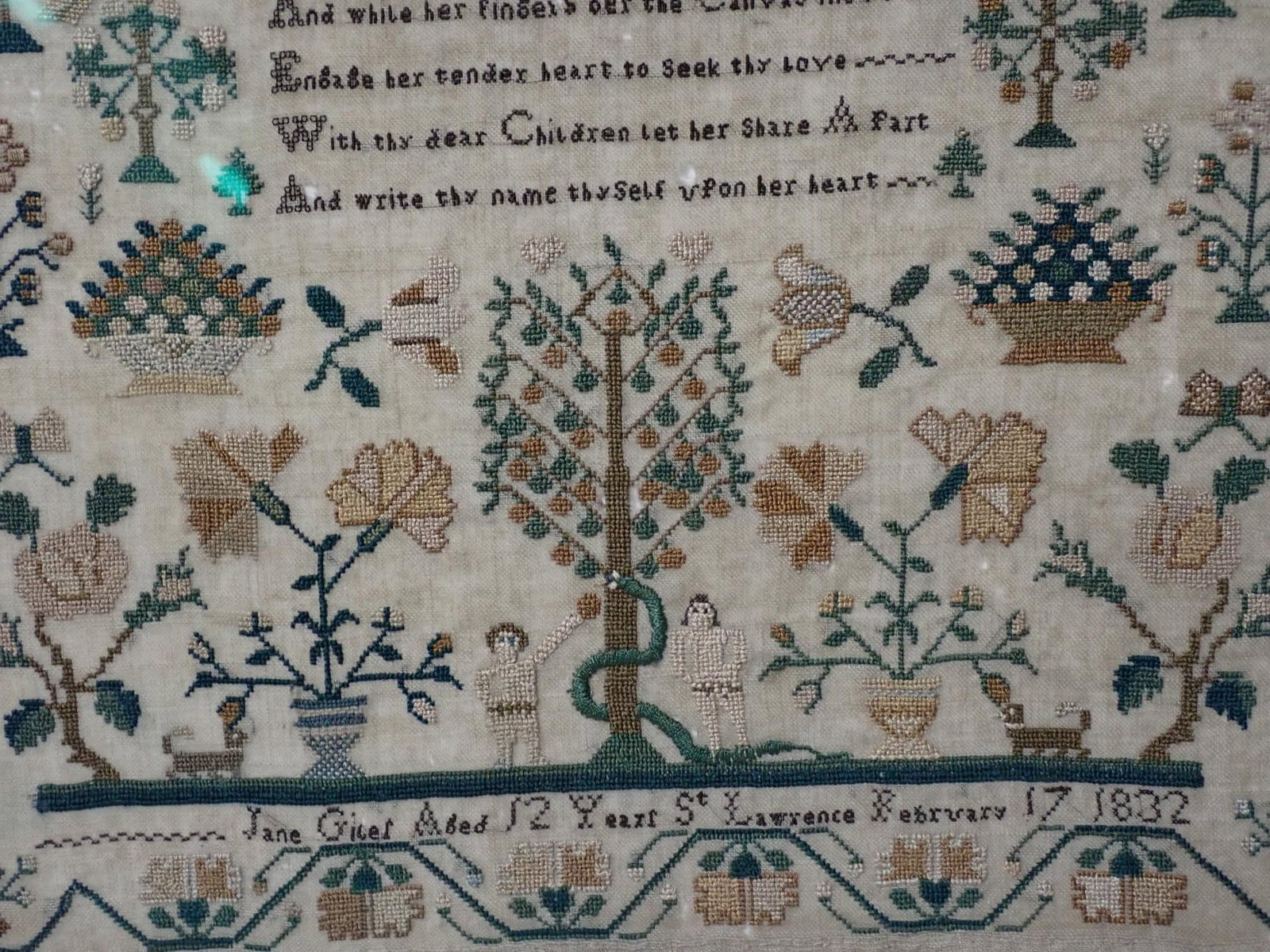 1832 Jane Giles Sampler - 4
