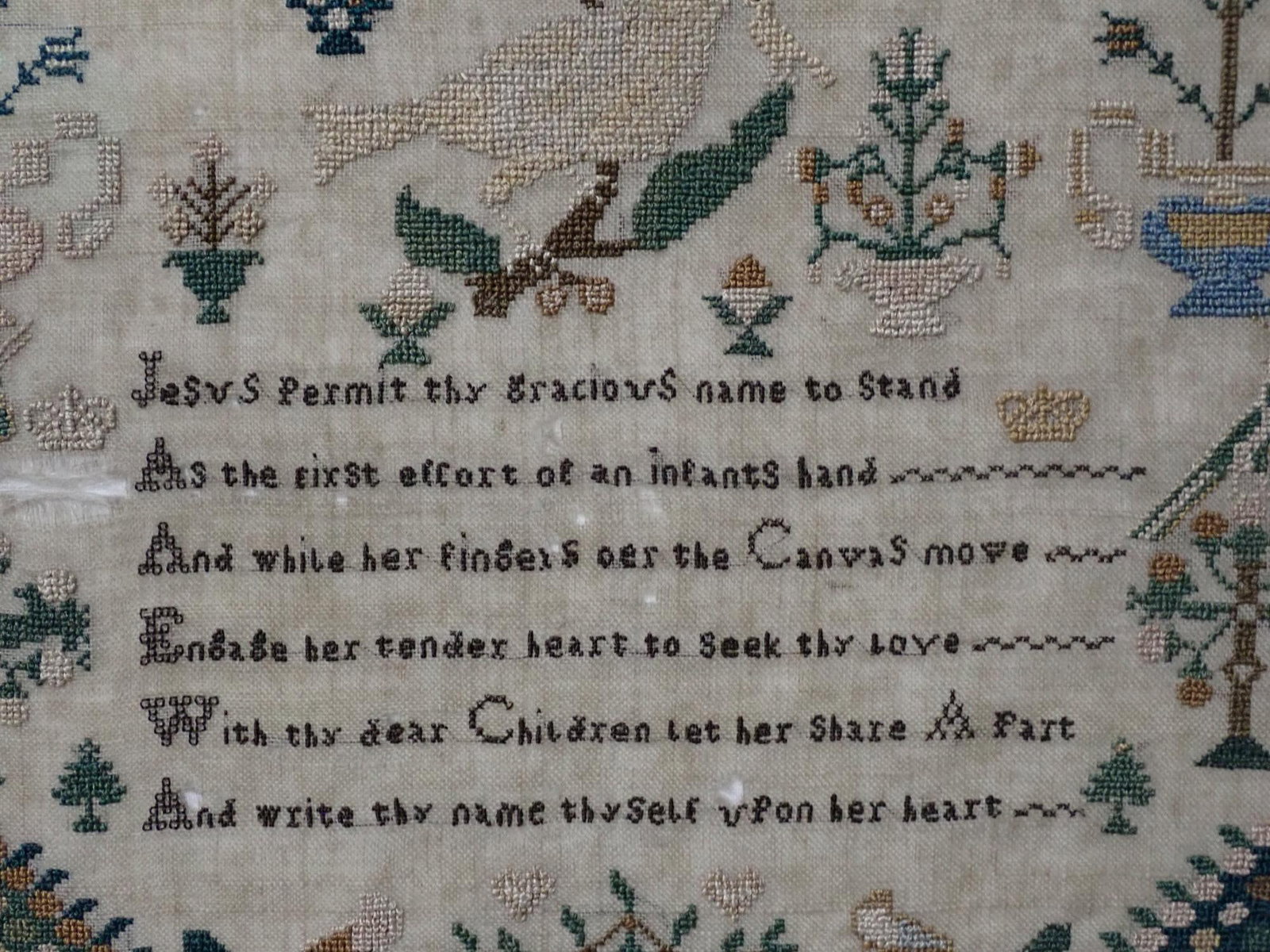 1832 Jane Giles Sampler - 5
